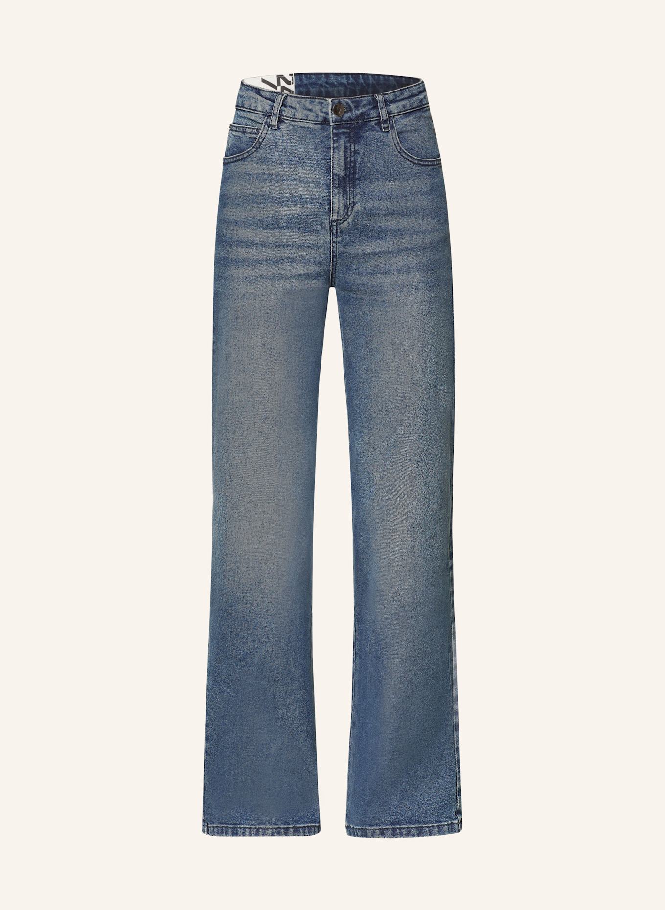 OPUS Straight džíny MIVY: 70167 sky blue black