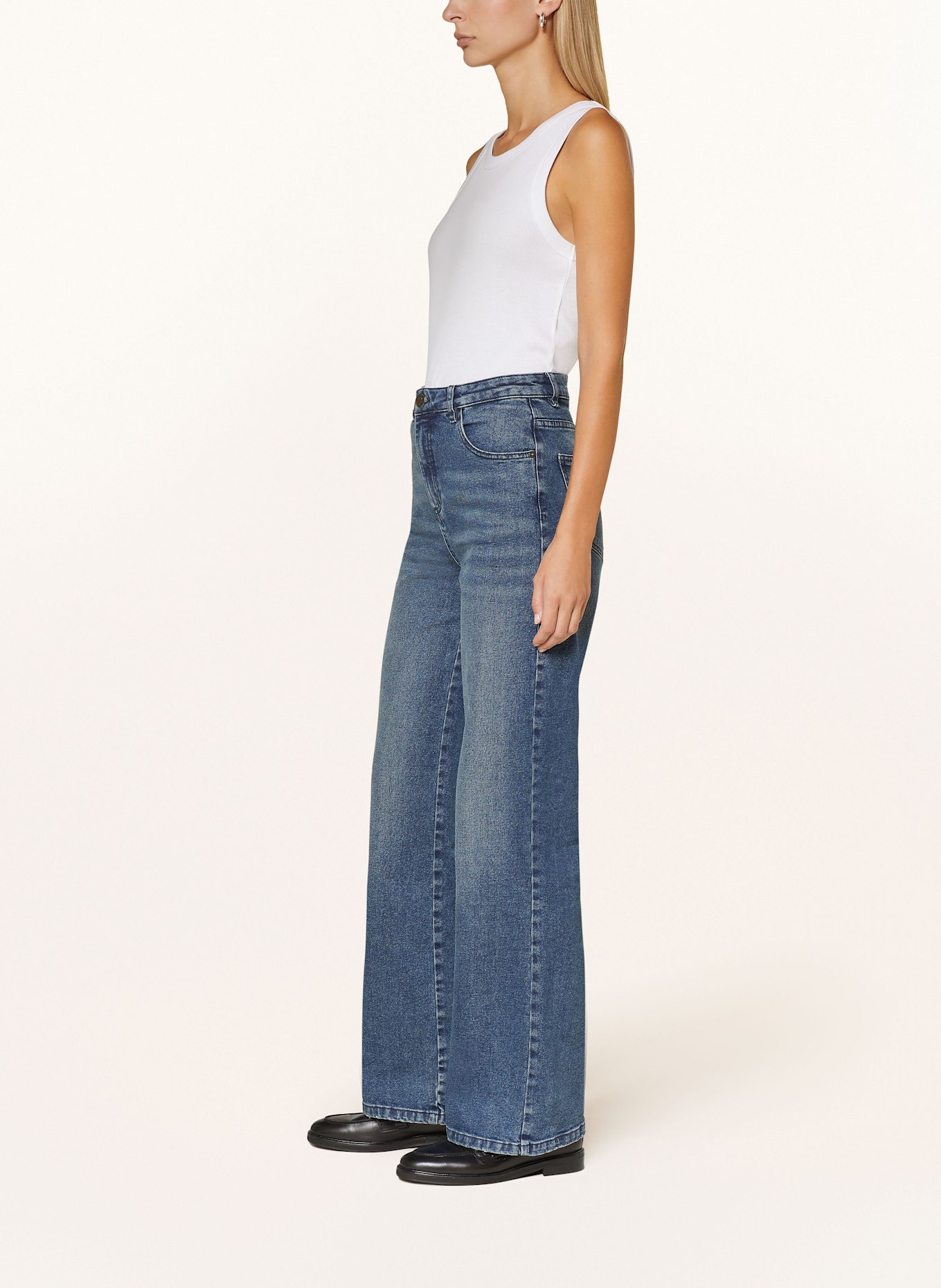 OPUS Straight džíny MIVY: 70167 sky blue black