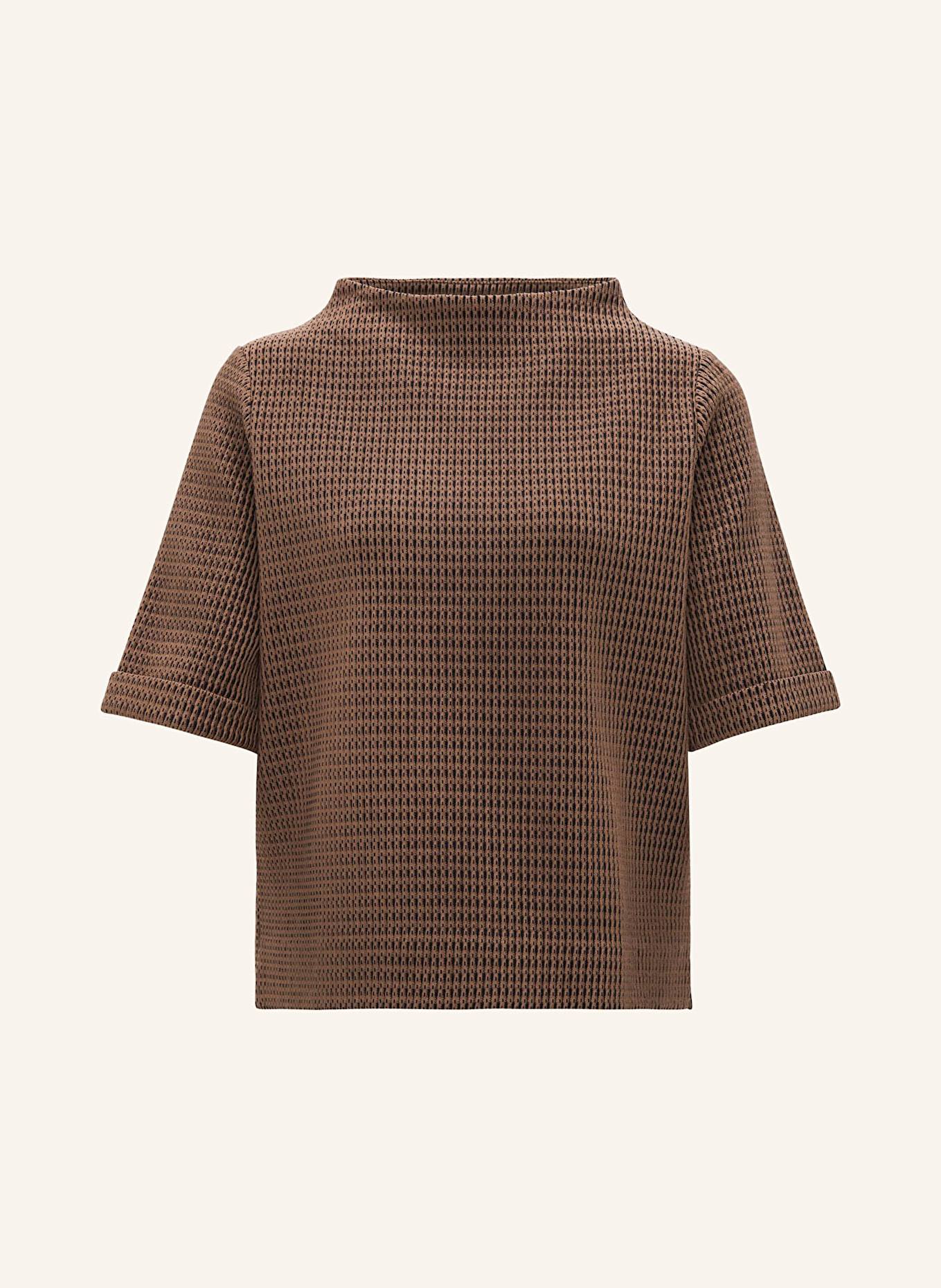 OPUS Strickshirt GADENI, Farbe: TAUPE/ SCHWARZ (Bild 1)