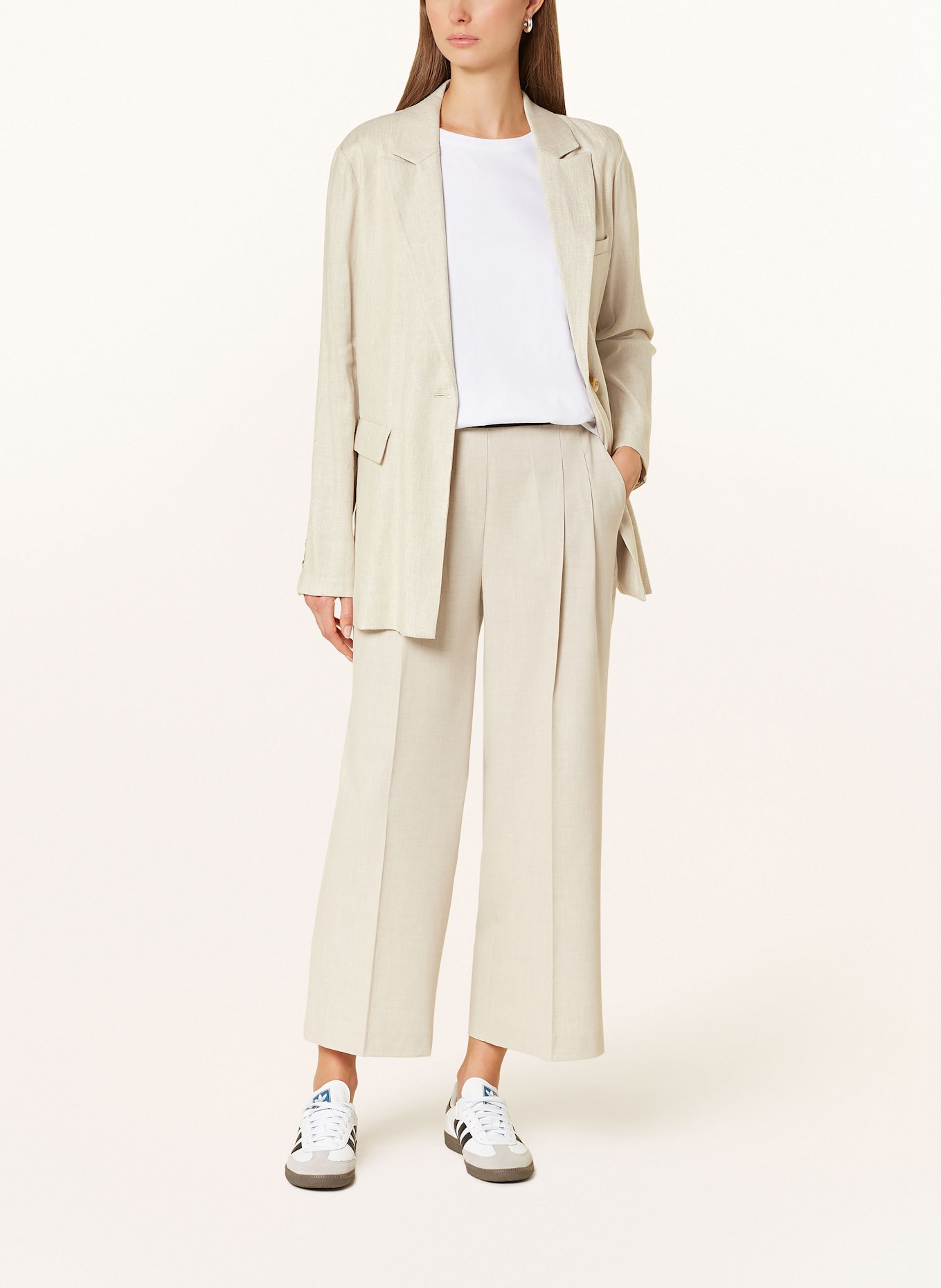 OPUS Marlene trousers MALMA, Color: BEIGE/ BLACK (Image 2)