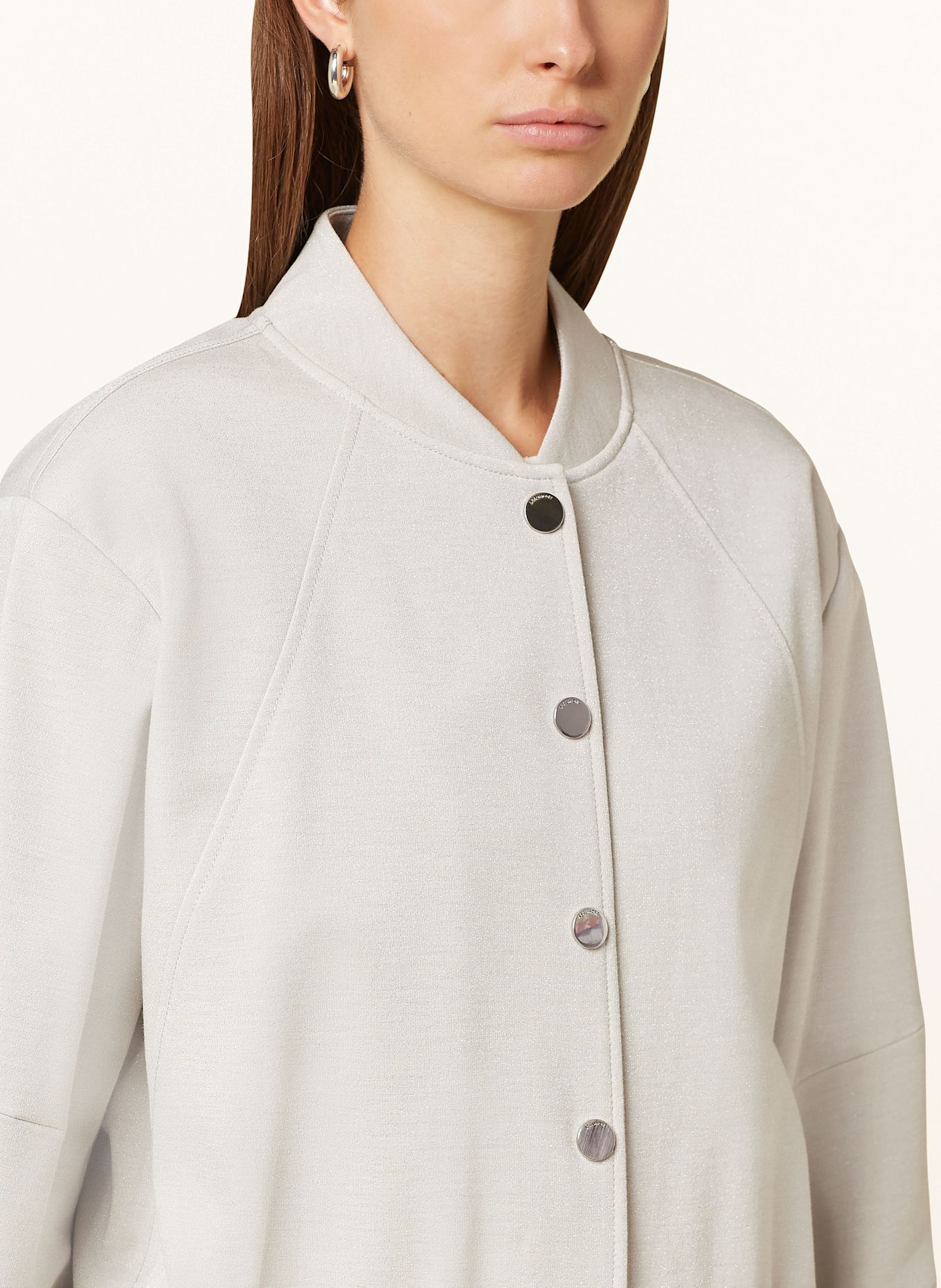 BEAUMONT POPPY jersey blouson with glitter thread, Color: LIGHT GRAY (Image 4)