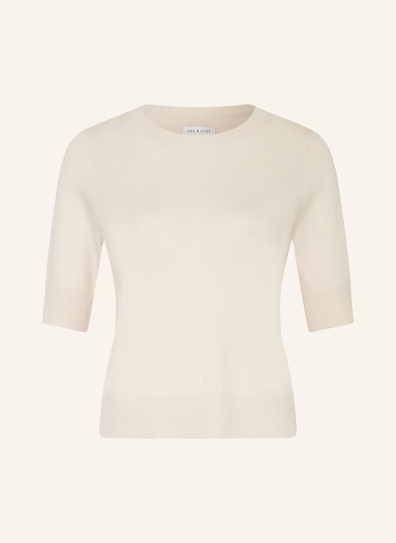 MRS & HUGS Knit shirt in cashmere: ECRU