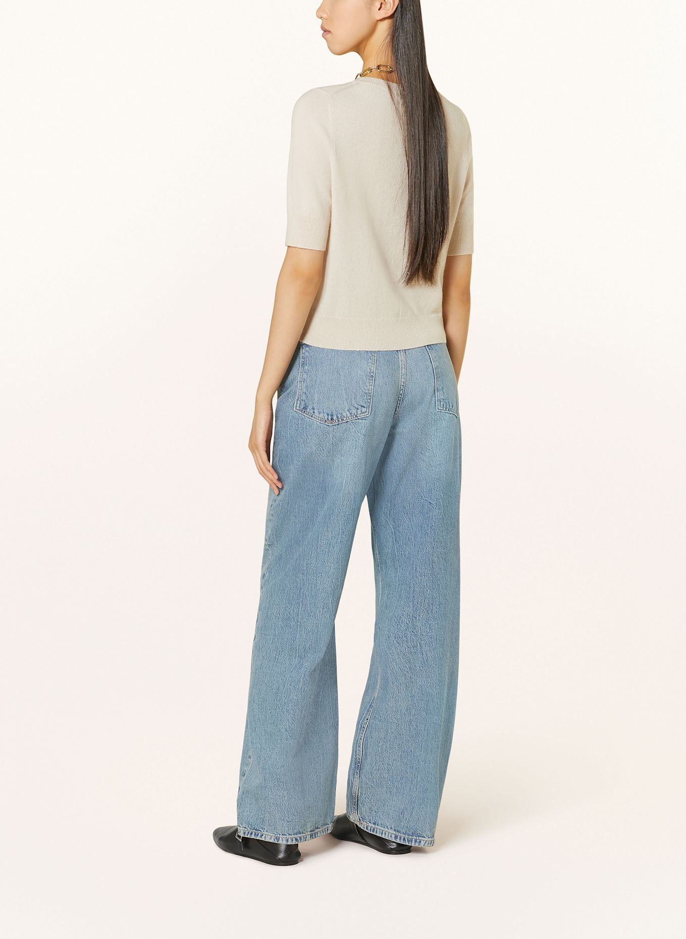 MRS & HUGS Knit shirt in cashmere: ECRU