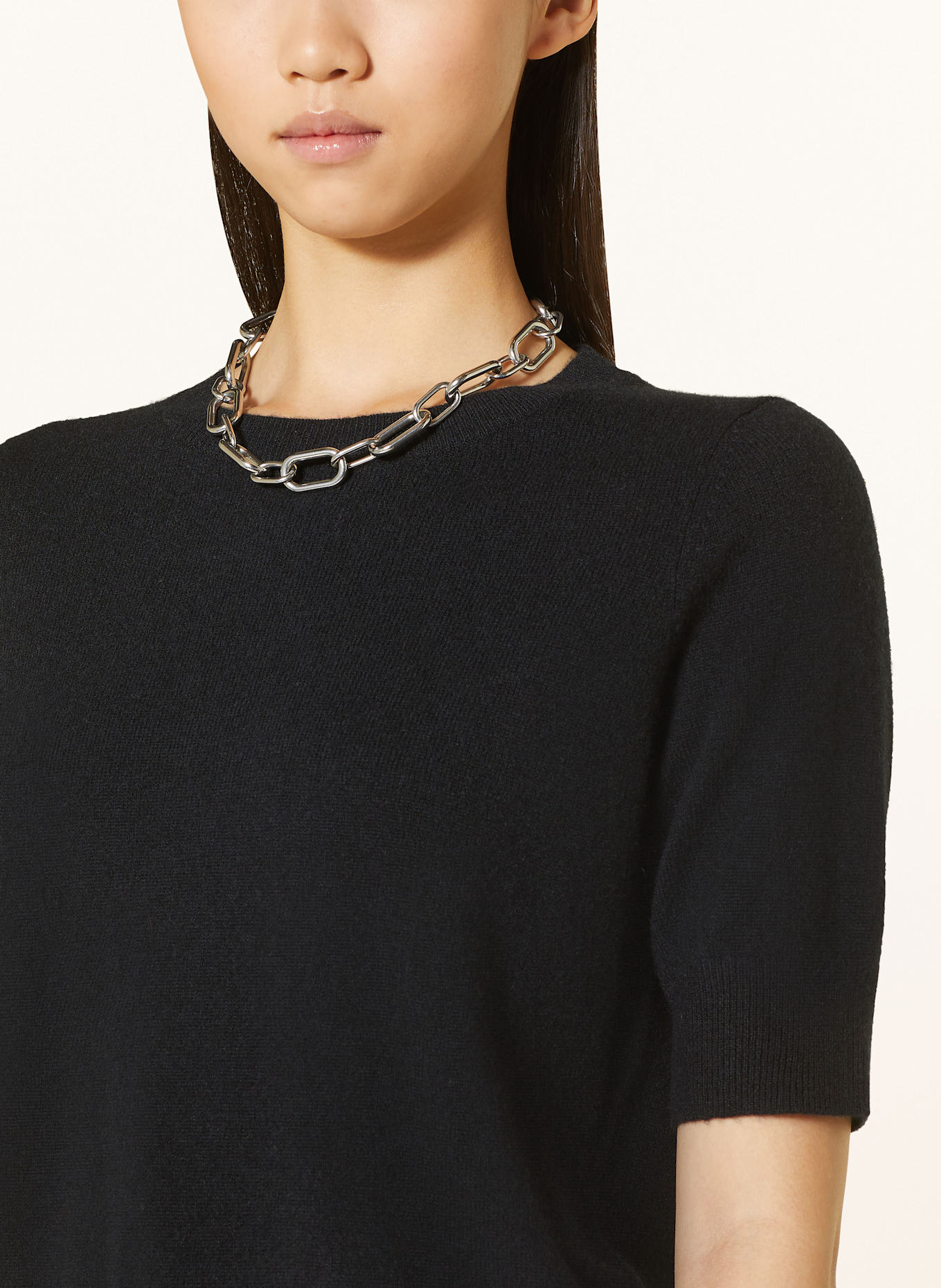 MRS & HUGS Strickshirt aus Cashmere: SCHWARZ