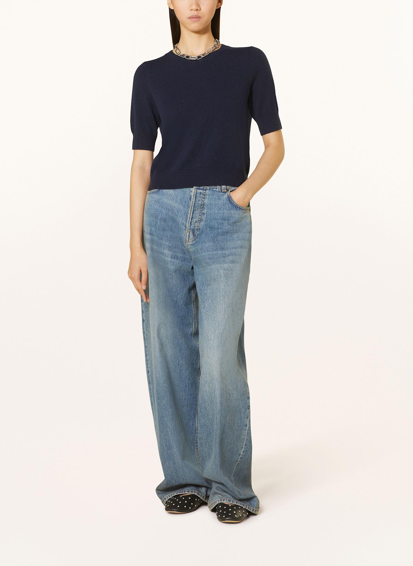 MRS & HUGS Strickshirt aus Cashmere: DUNKELBLAU