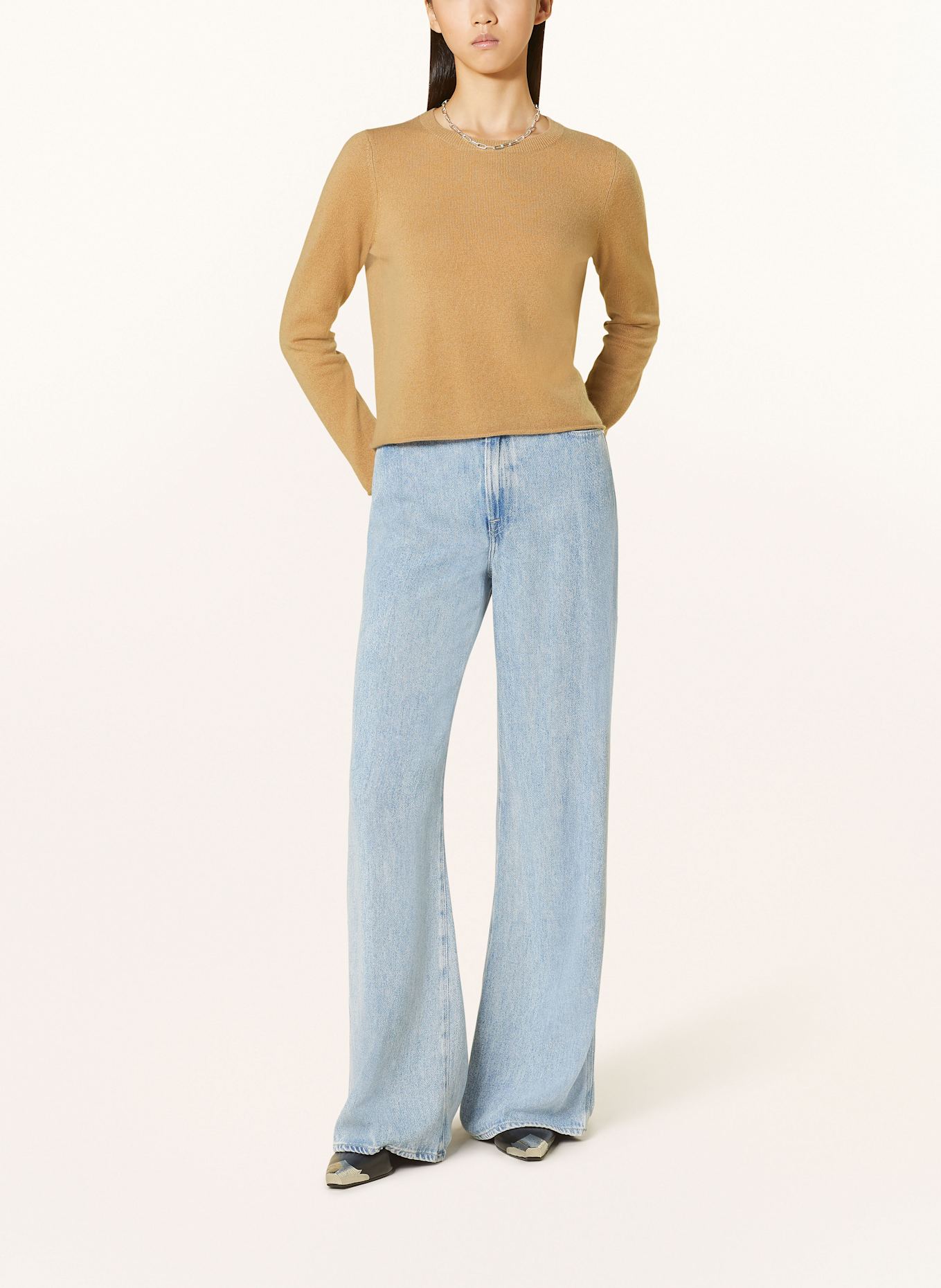 MRS & HUGS Cashmere-Pullover: CAMEL