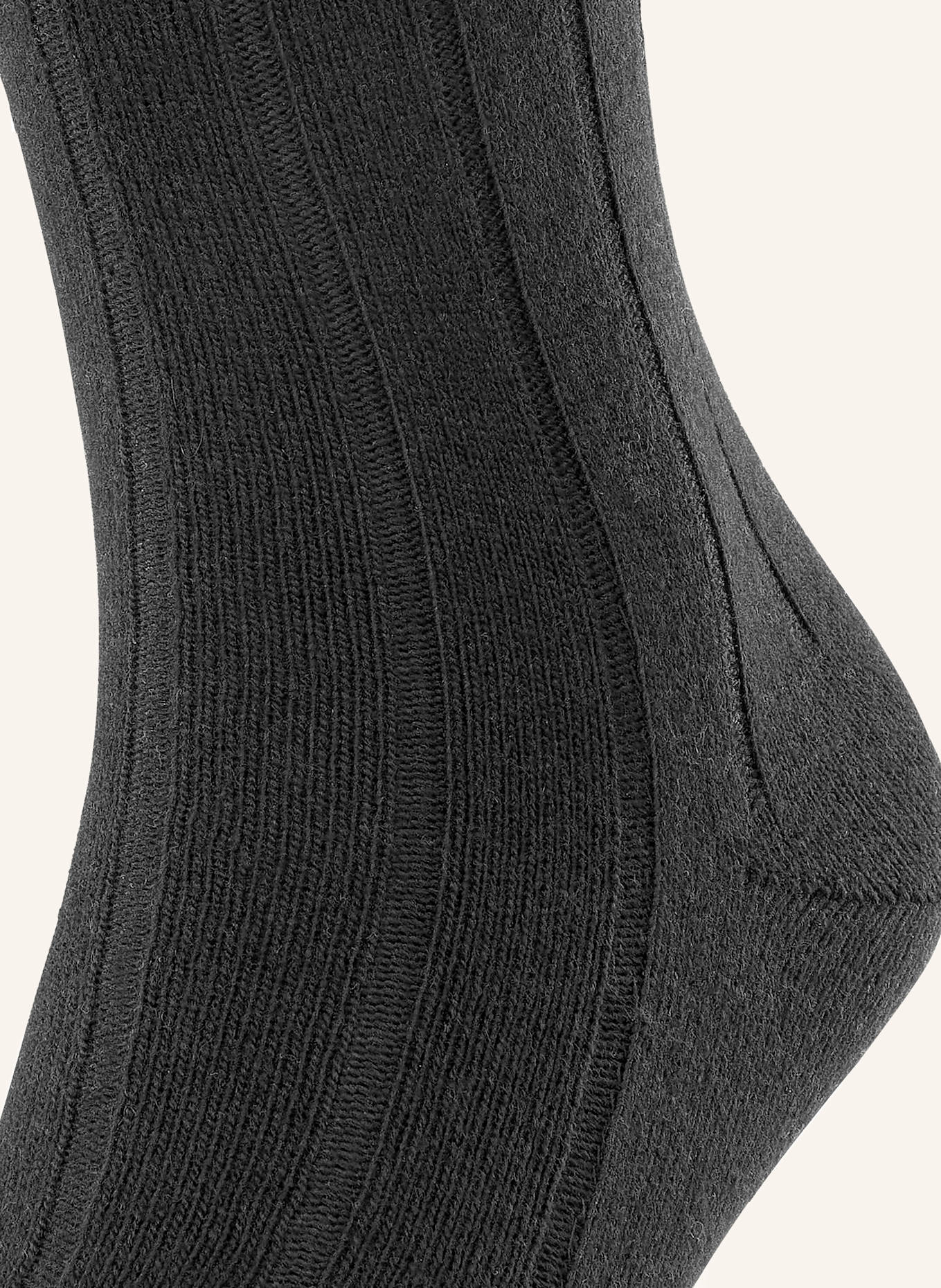FALKE LHASA RIB socks with merino wool: 3000 BLACK