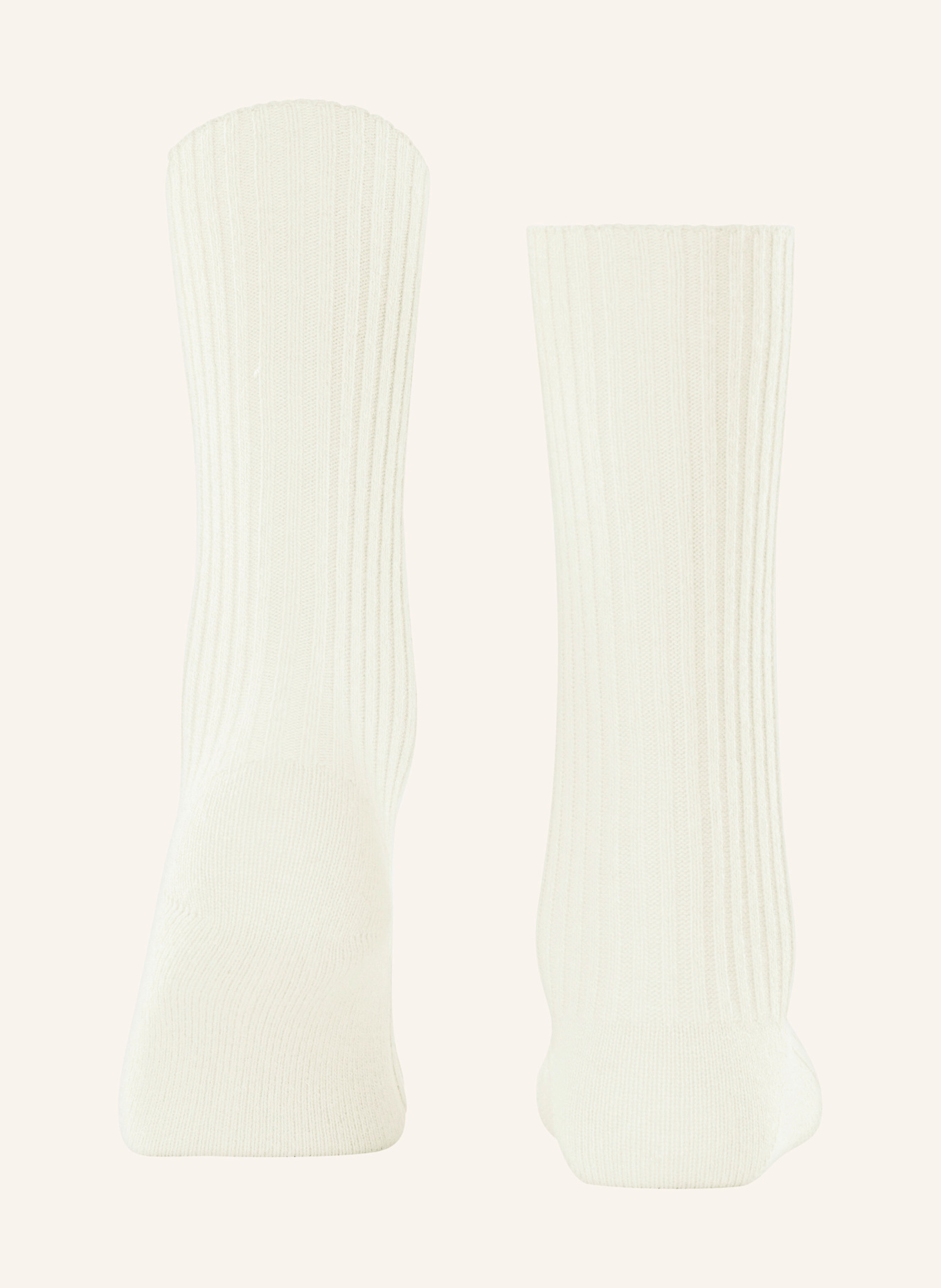 FALKE COSY WOOL flat boot socks with merino wool, Color: 2040 off-white (Image 2)