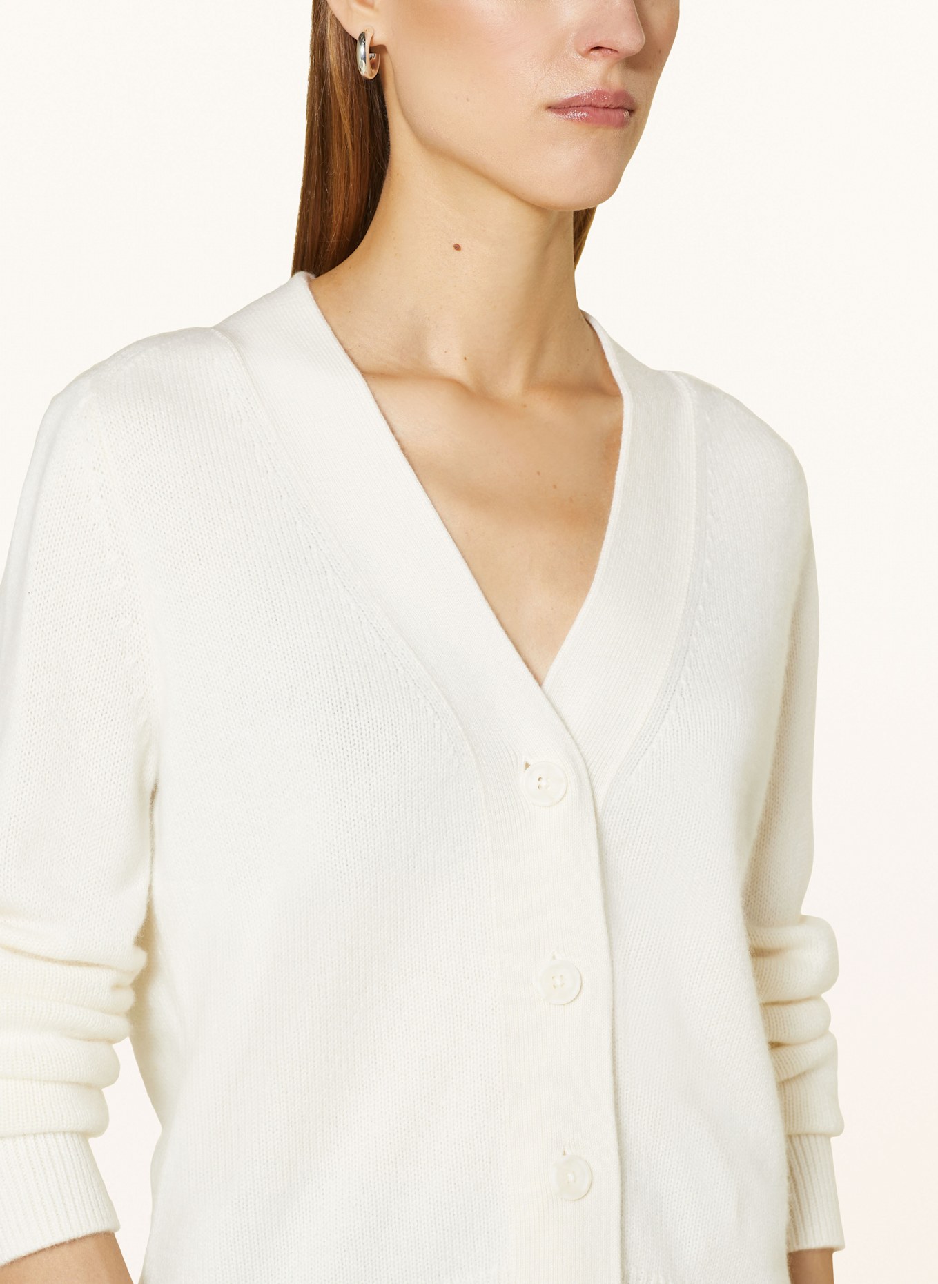 KUJTEN SARAH cashmere cardigan, Color: CREAM (Image 4)