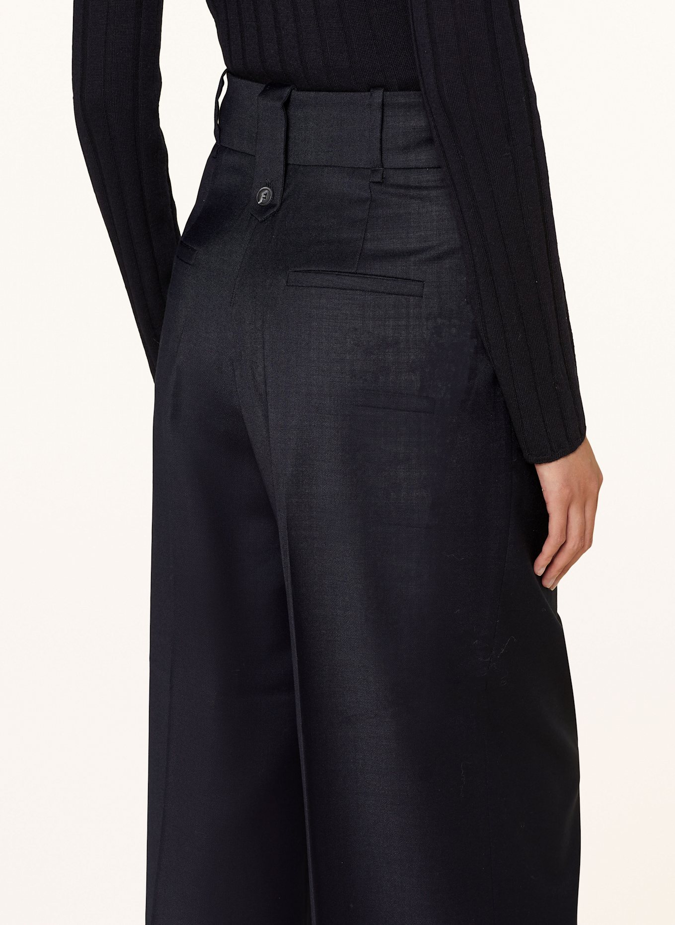 IVY OAK Wide leg Jeans trousers PRESCILLIA: DARK BLUE