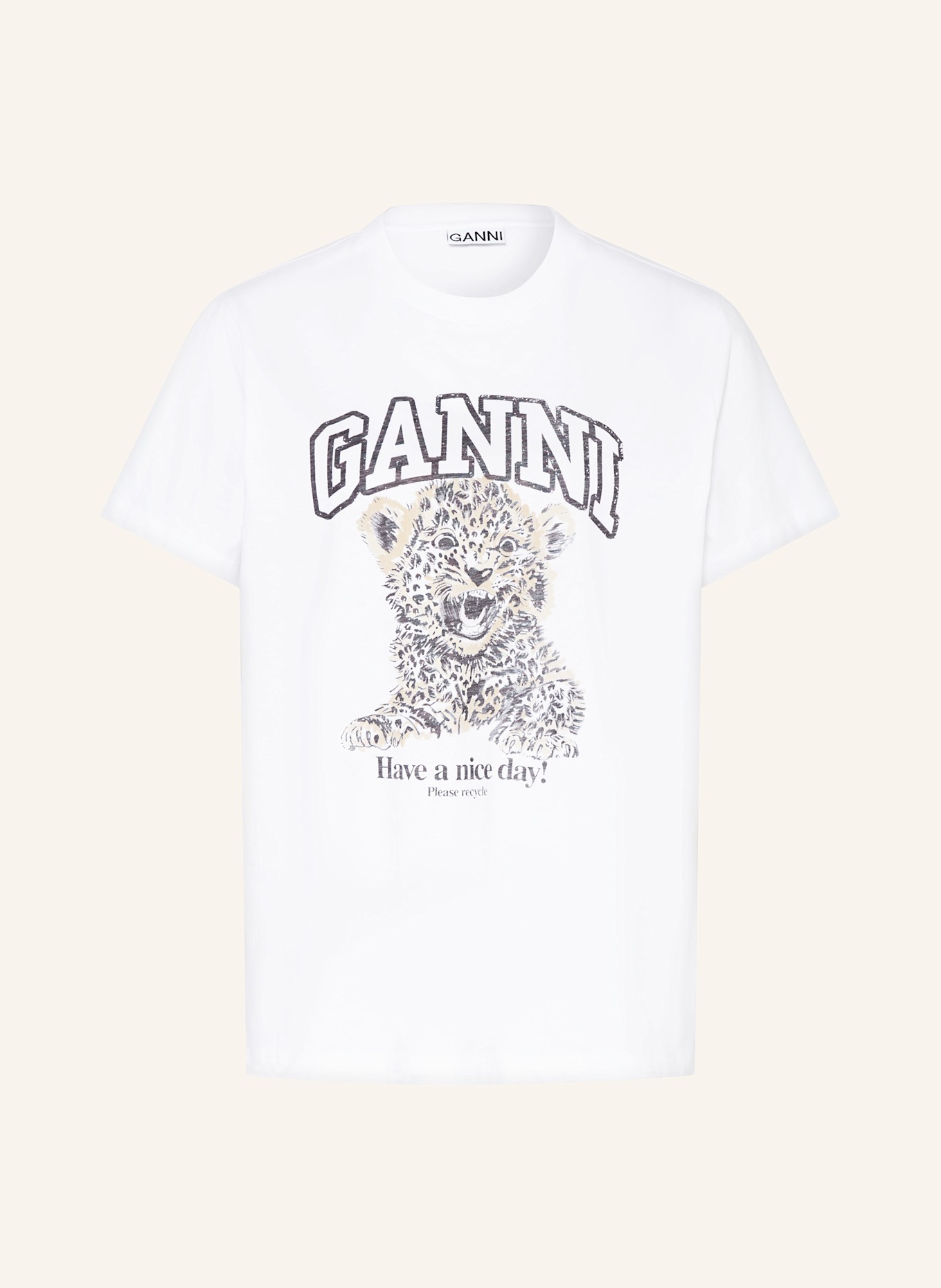 GANNI T-shirt: has teamed up with sportswear brand