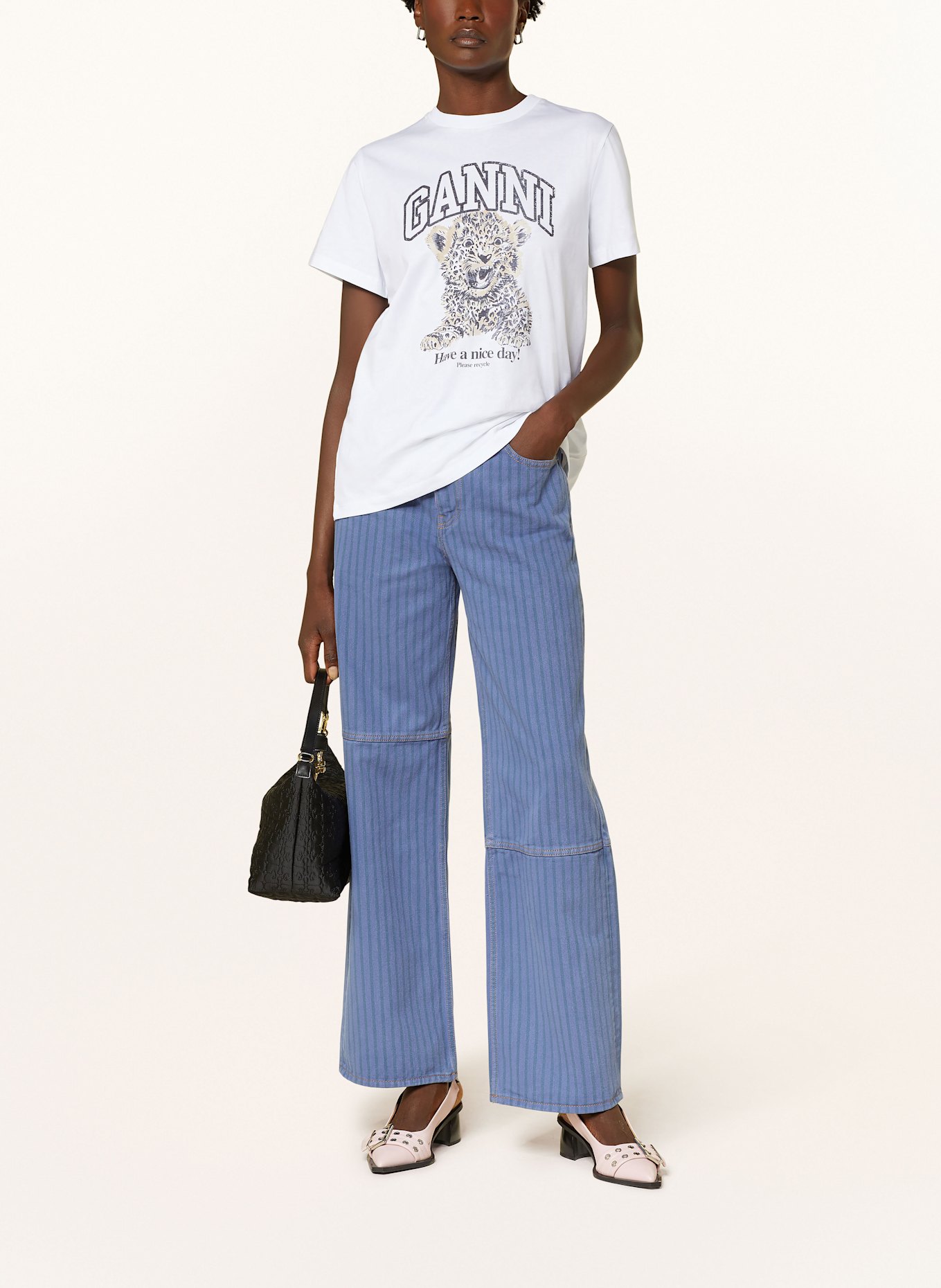 GANNI T-shirt: has teamed up with sportswear brand
