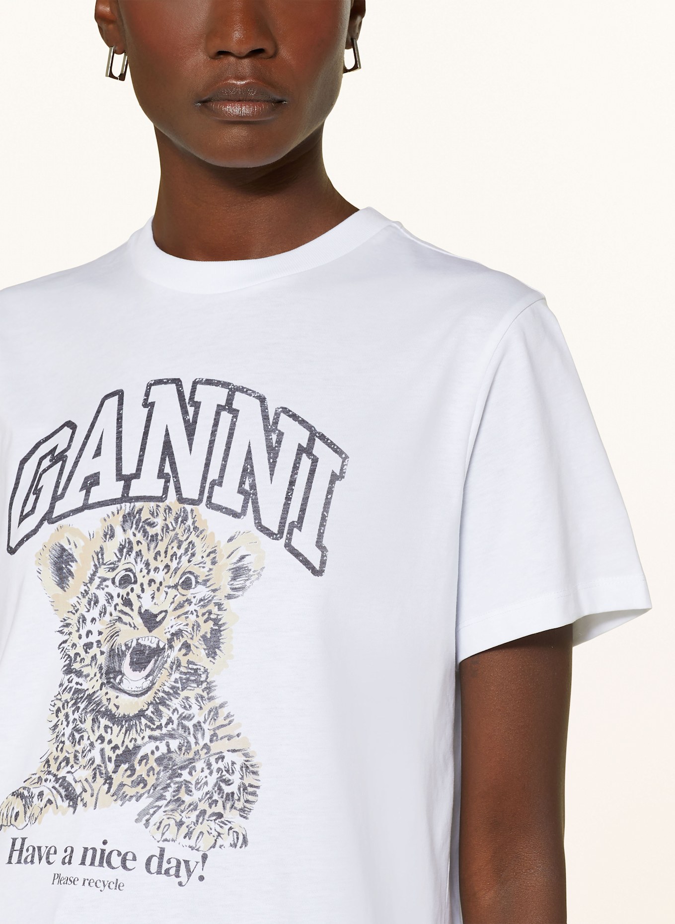 GANNI T-shirt: has teamed up with sportswear brand