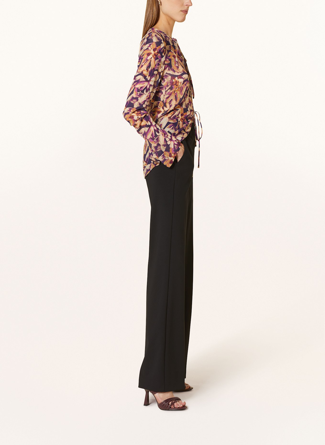 PATRIZIA PEPE Wide leg trousers, Color: BLACK (Image 4)