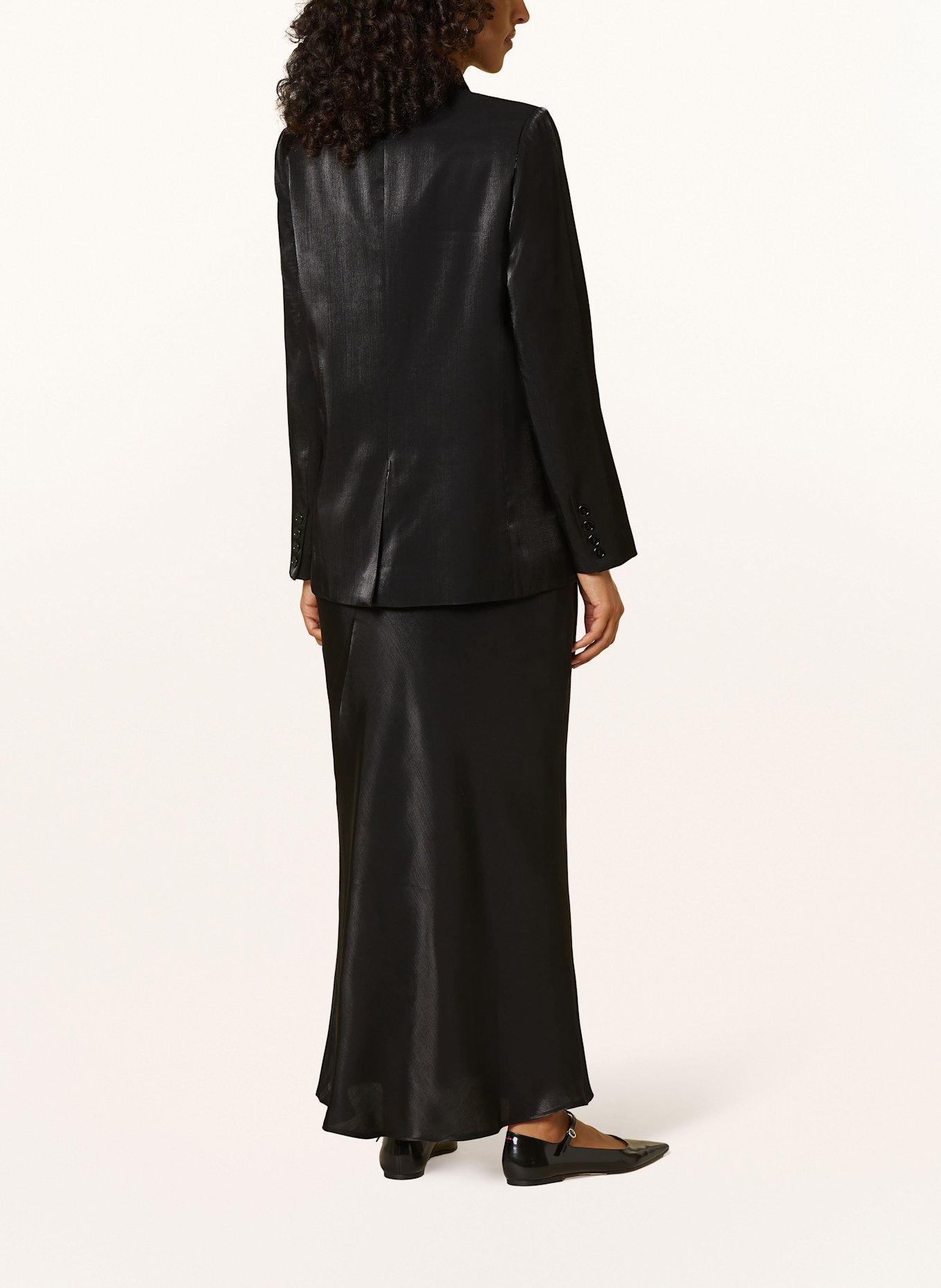 MRS & HUGS Satinblazer: SCHWARZ