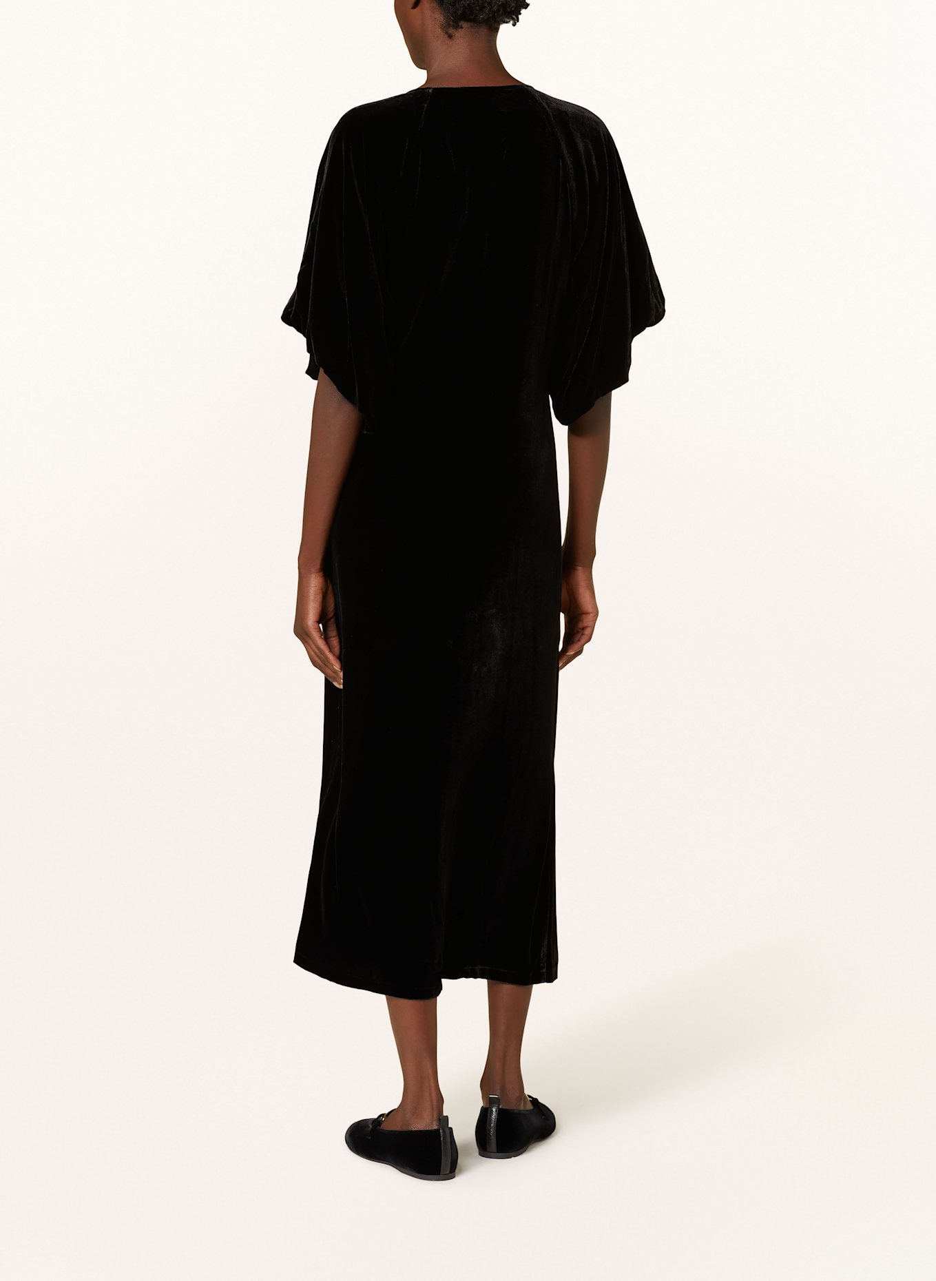 BY MALENE BIRGER ROSAE velvet dress: BLACK
