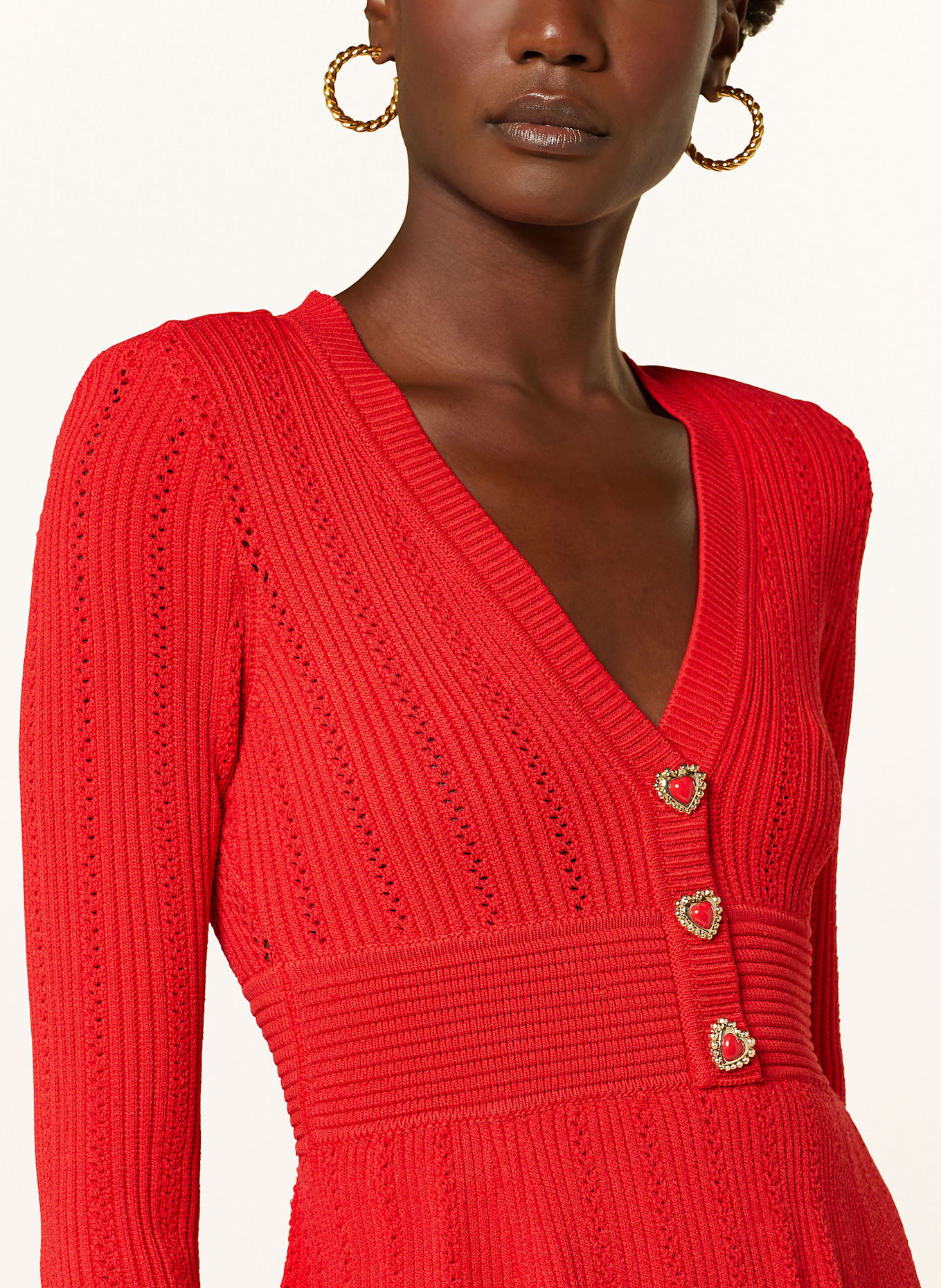 self portrait Knit dress in red