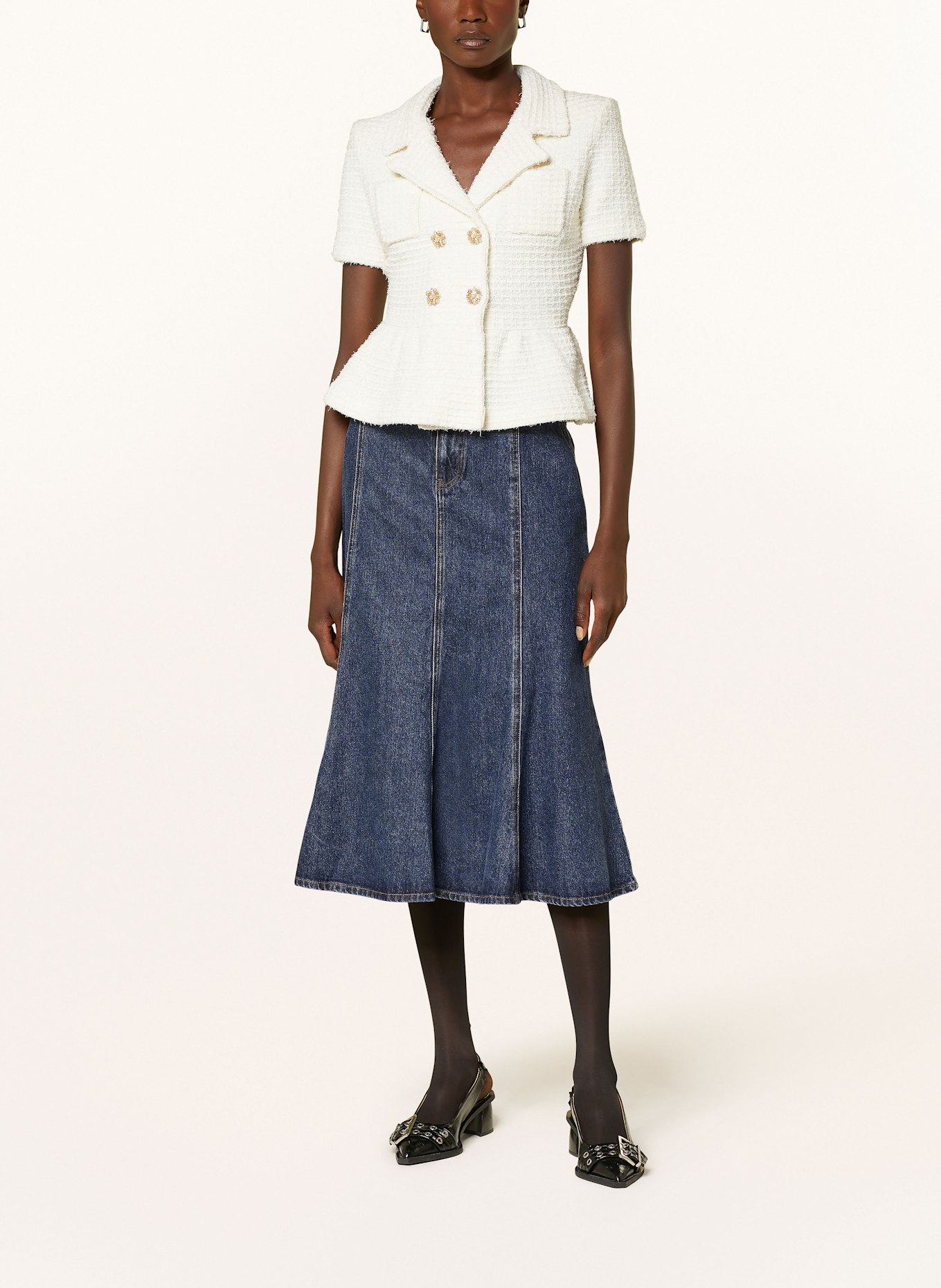 self-portrait Jeansrock: BLUE BLUE