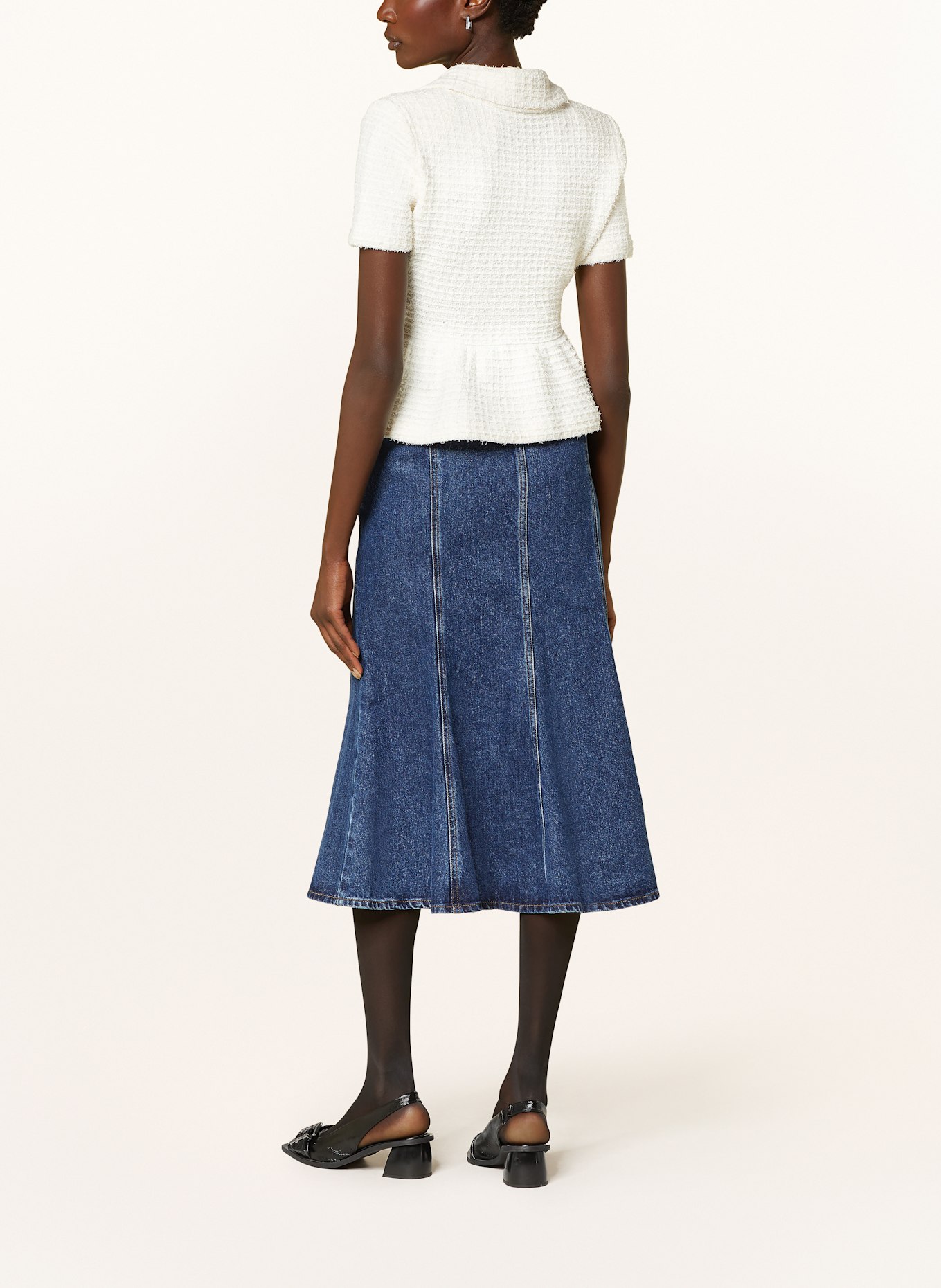 self-portrait Tweedowy blezer: KREMOWY