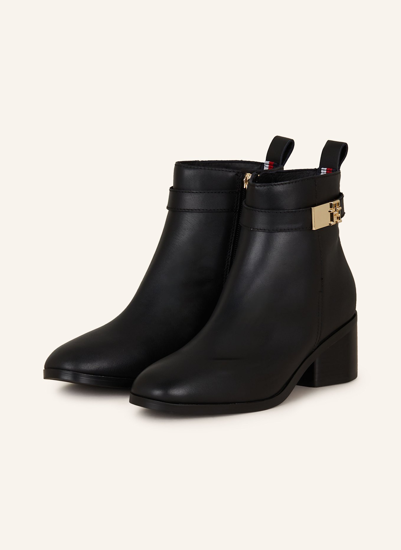 Black boots tommy hilfiger clearance