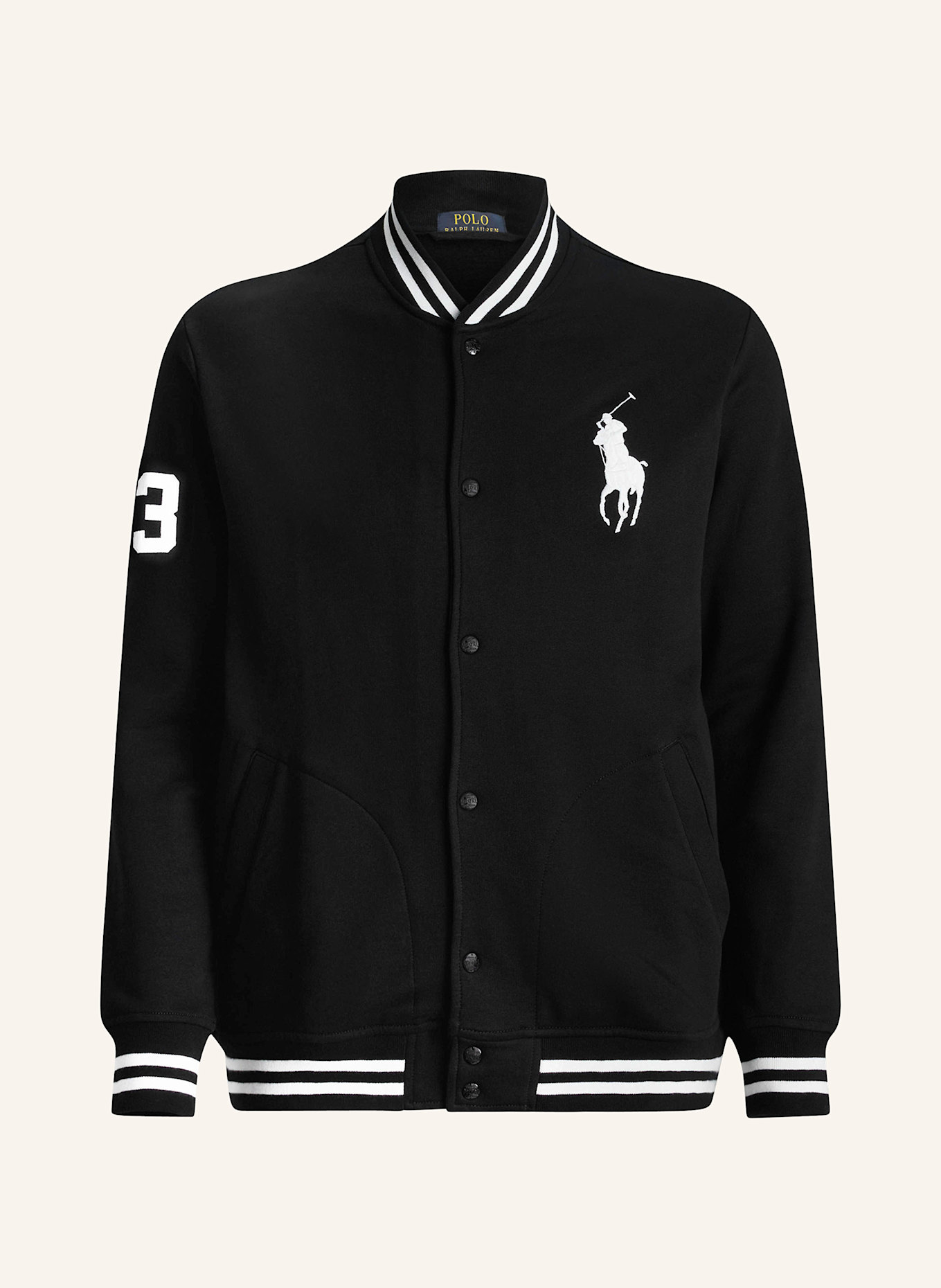 POLO RALPH LAUREN Big Tall College Jacke in schwarz weiss