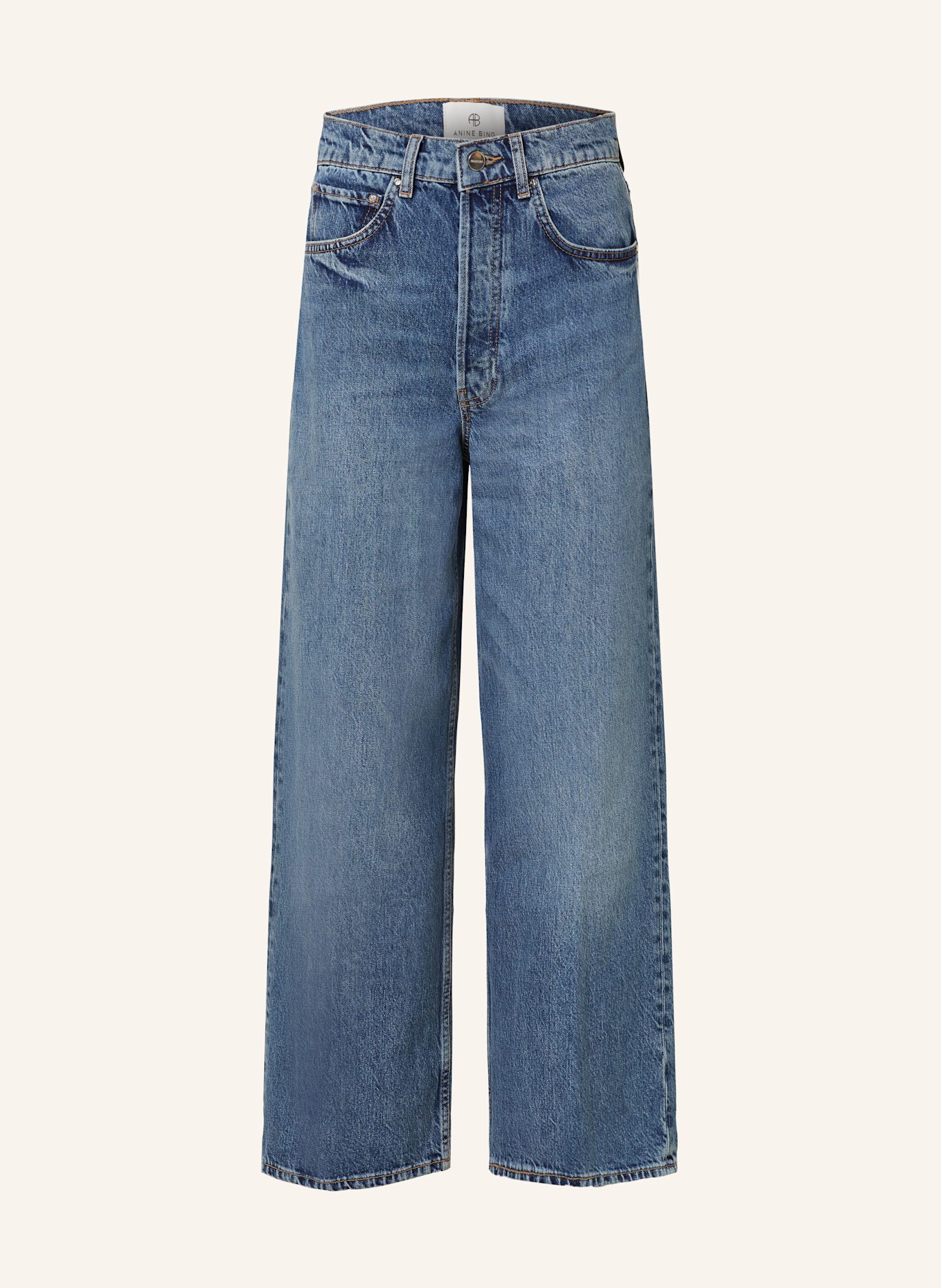 ANINE BING Straight jeans RICK, Color: WASHED BLUE WASHED BLUE (Image 1)