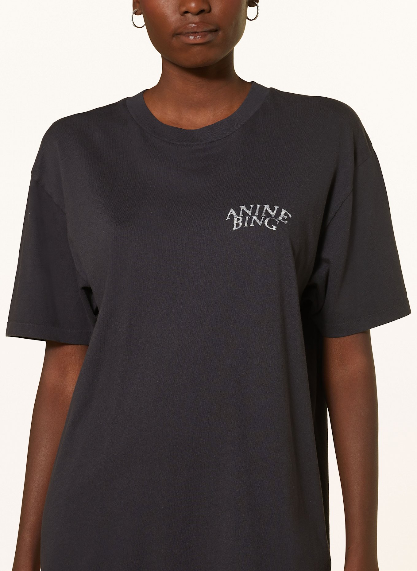 ANINE BING T-shirt WALKER, Color: BLACK (Image 4)