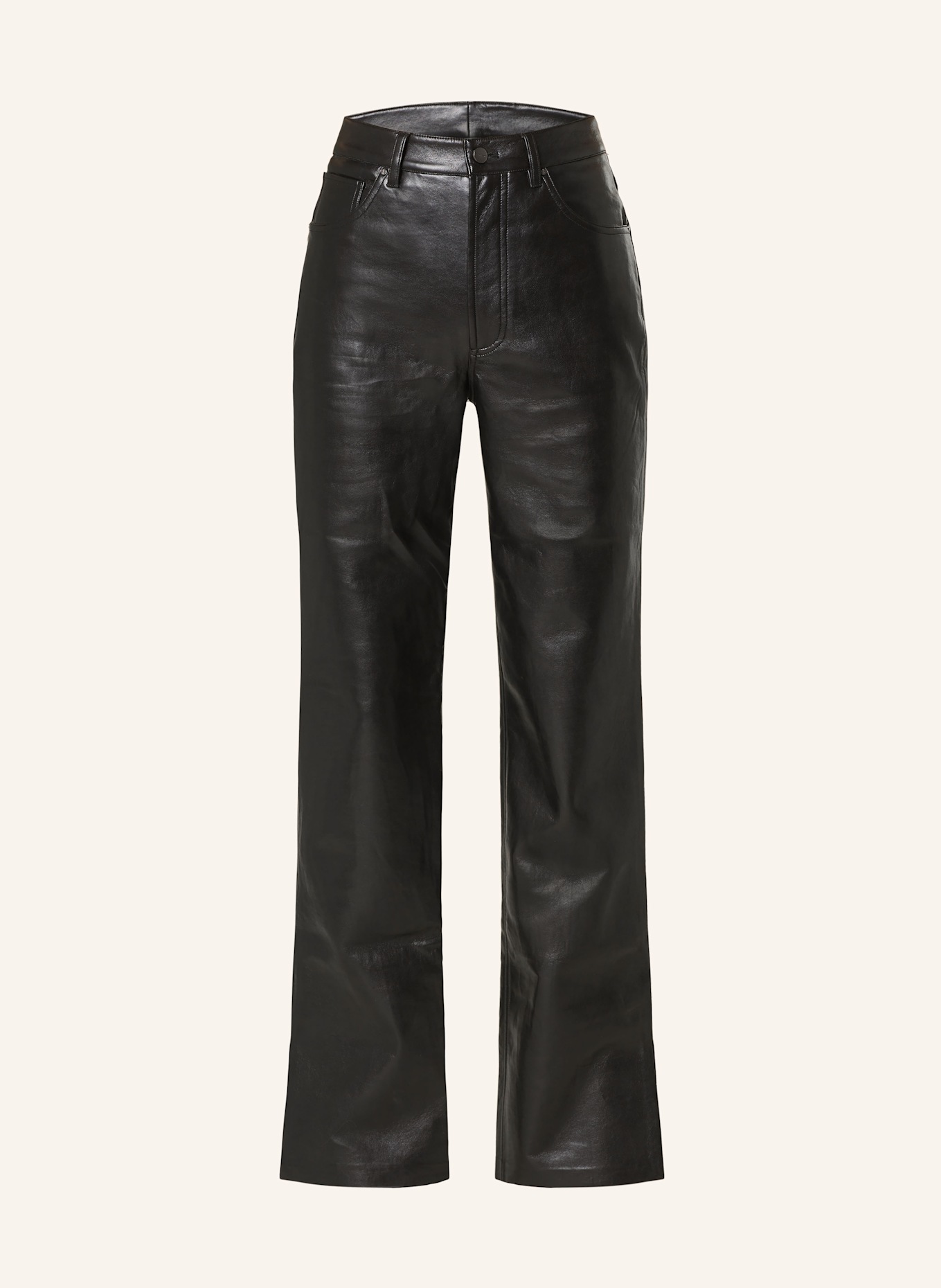 ANINE BING Lederhosen ROY: BLACK