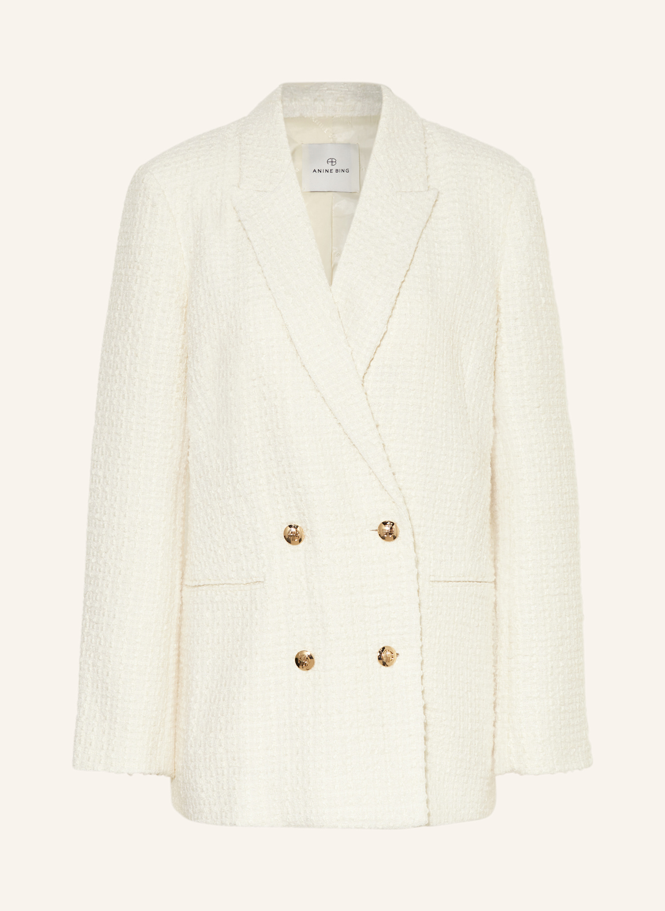 ANINE BING Bouclé-Blazer JASMINE, Farbe: ECRU (Bild 1)