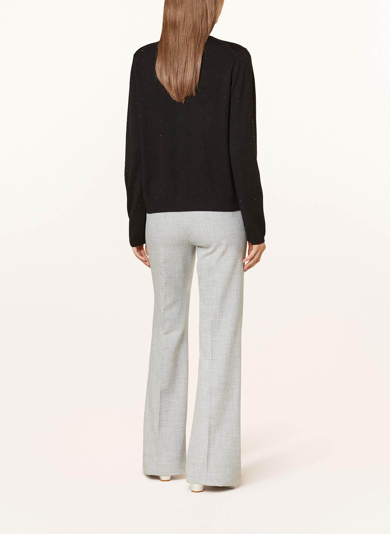 darling harbour Strickjacke mit Schmucksteinen: SCHWARZ