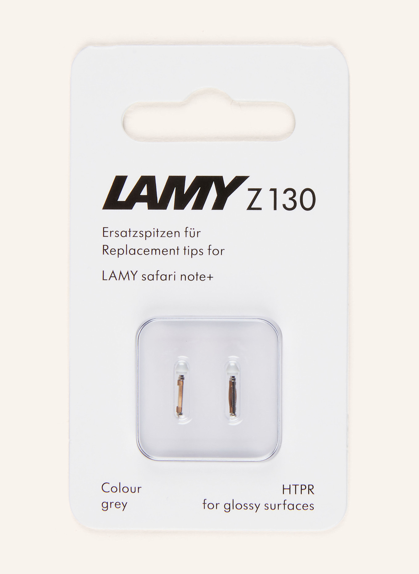 LAMY 2er-Set Ersatzspitzen Z130 für Schreibgerät SAFARI NOTE+: WEISS / SILBER