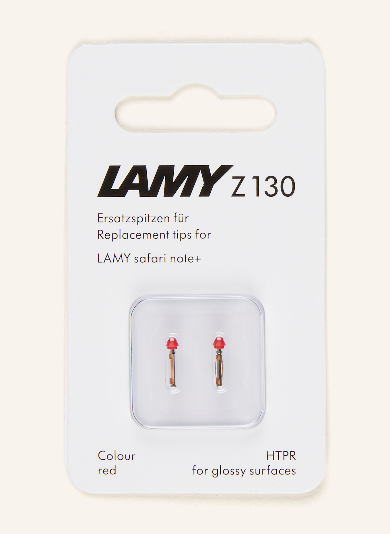 LAMY 2er-Set Ersatzspitzen Z130 für Schreibgerät SAFARI NOTE+, Farbe: ROT/ SILBER (Bild 1)