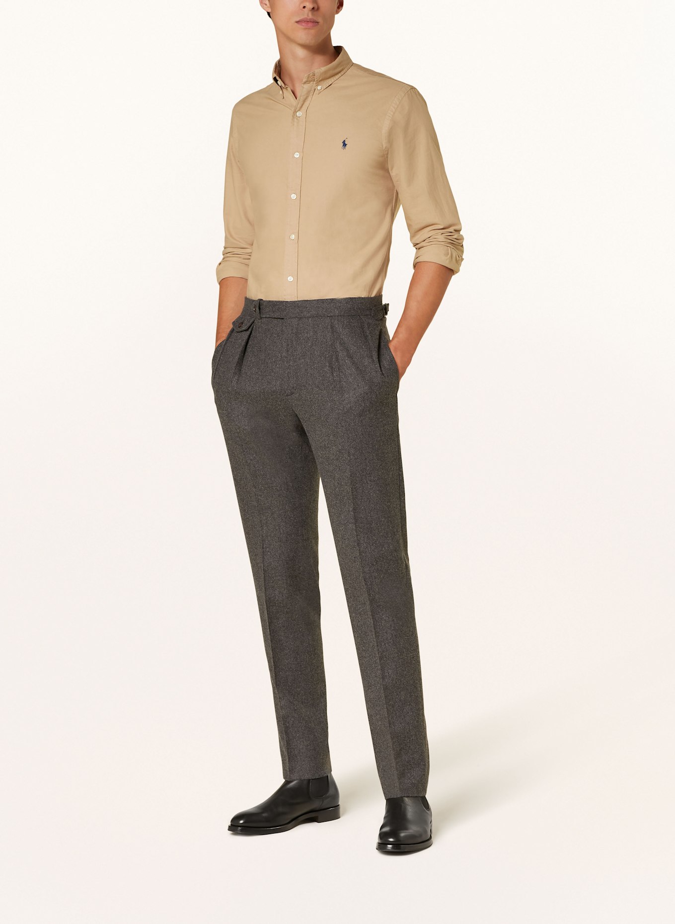 POLO RALPH LAUREN Oxfordhemd Slim Fit: HELLBRAUN