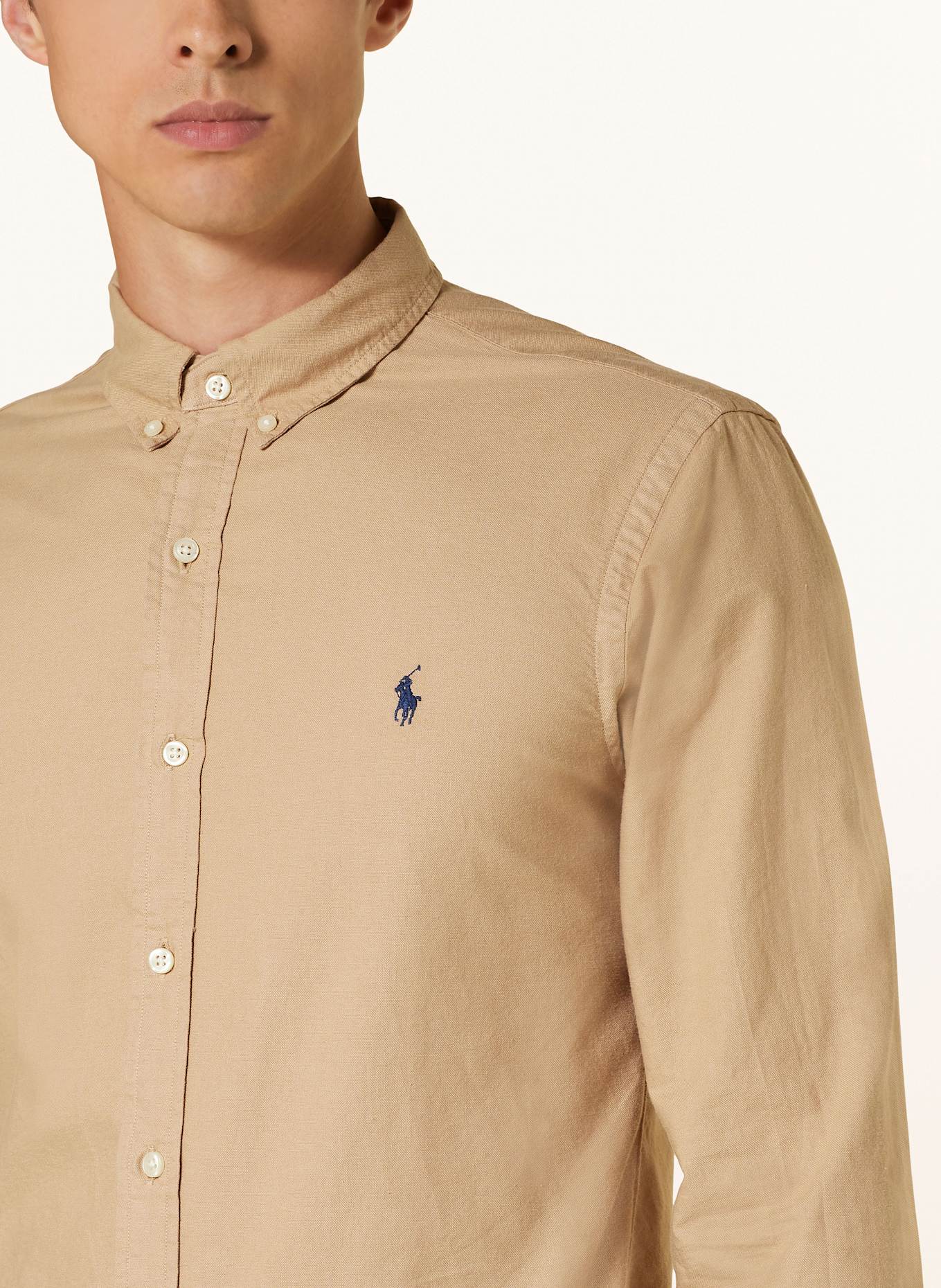 POLO RALPH LAUREN Oxfordhemd Slim Fit: HELLBRAUN
