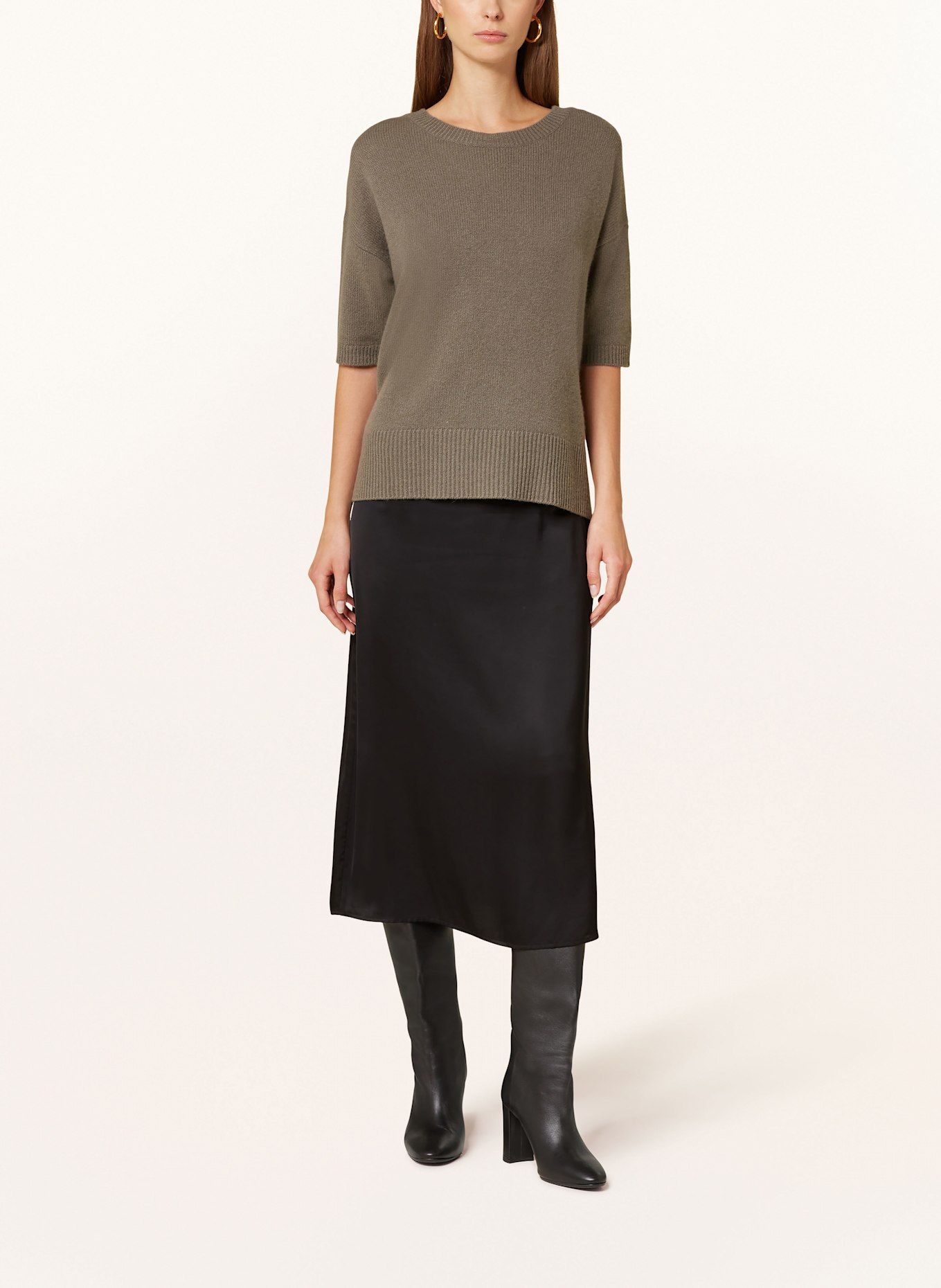 lilienfels Knit shirt in cashmere: KHAKI