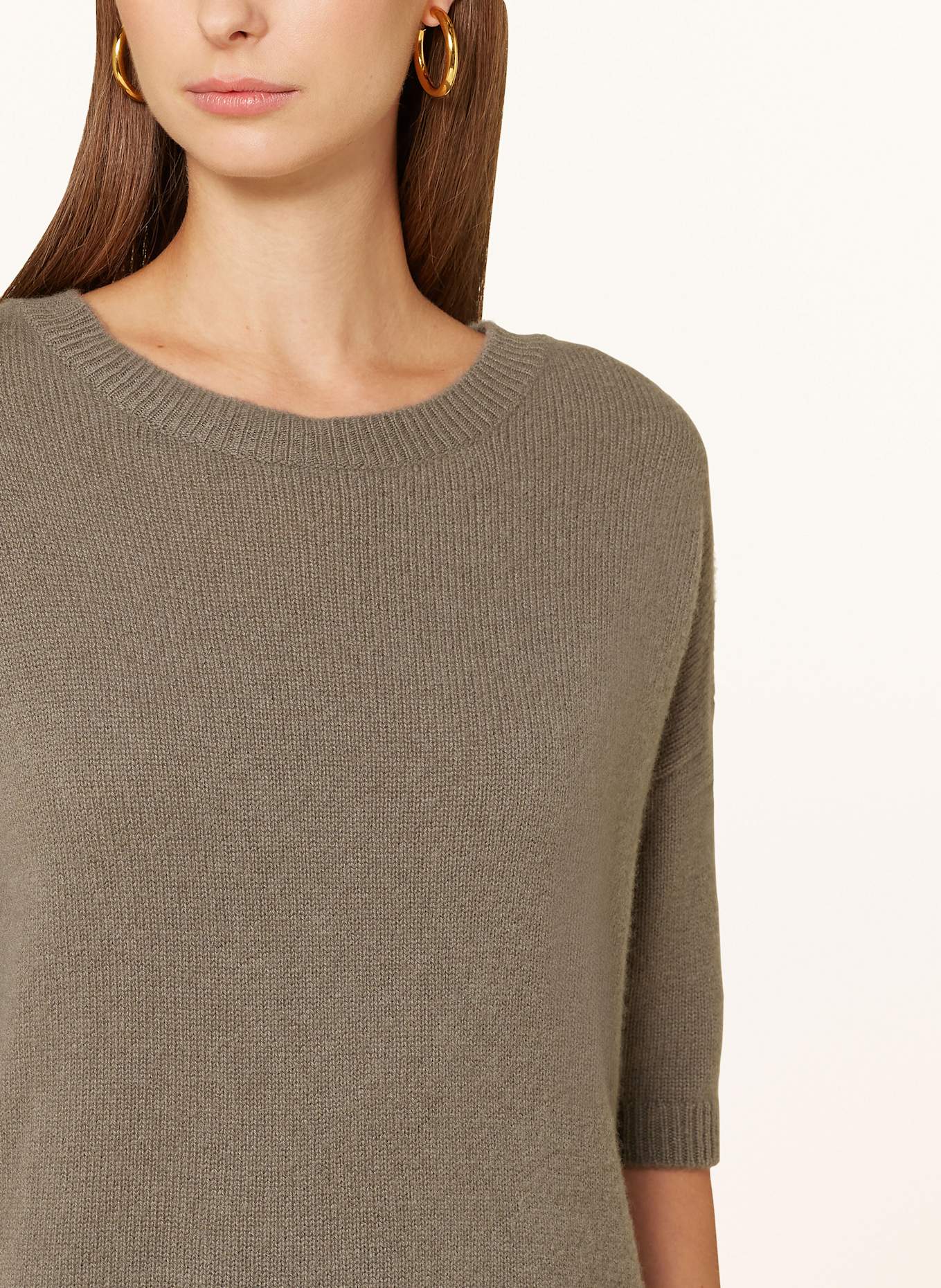 lilienfels Knit shirt in cashmere: KHAKI