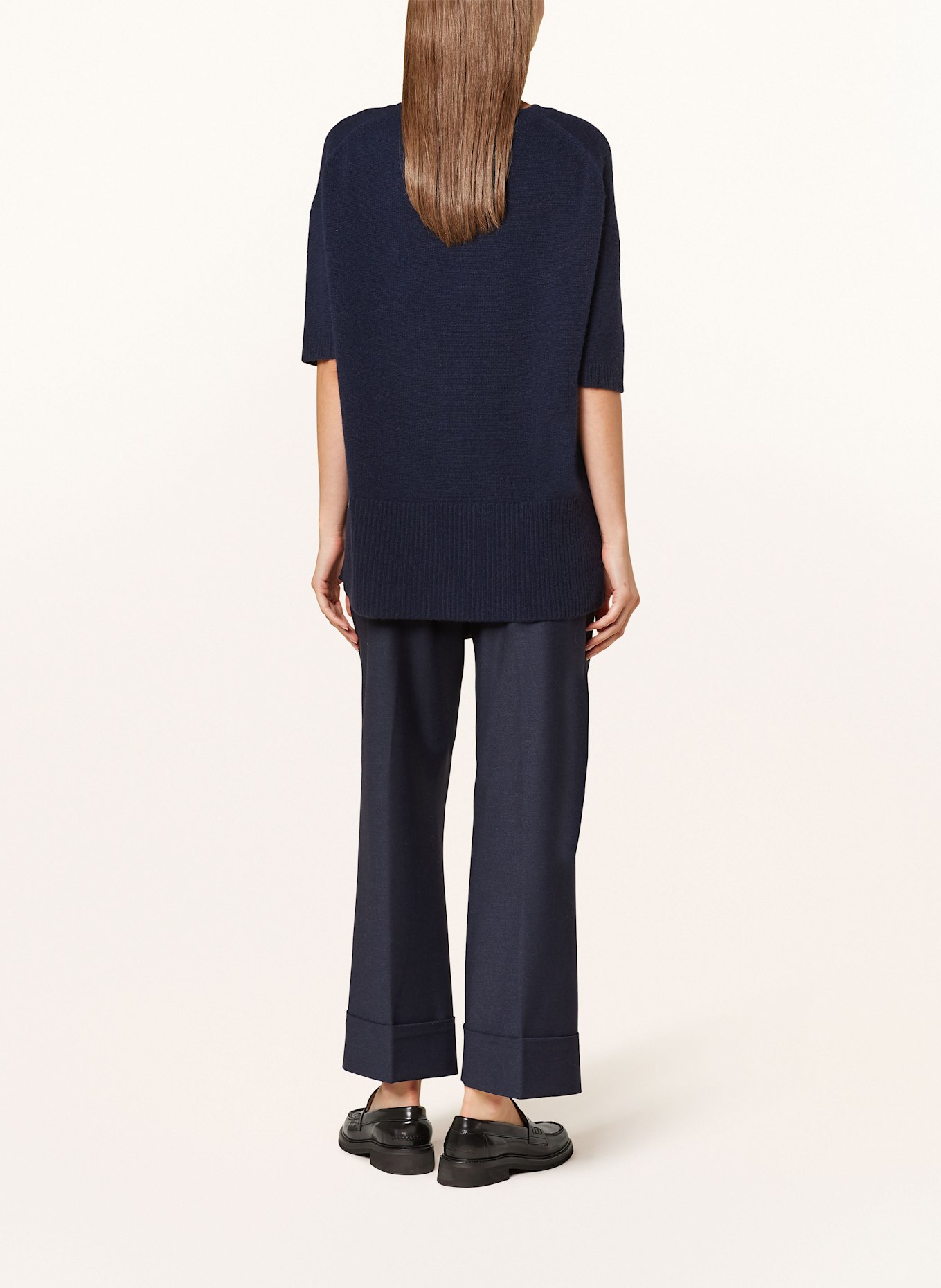 lilienfels Pull en cachemire tricoté: BLEU FONCÉ