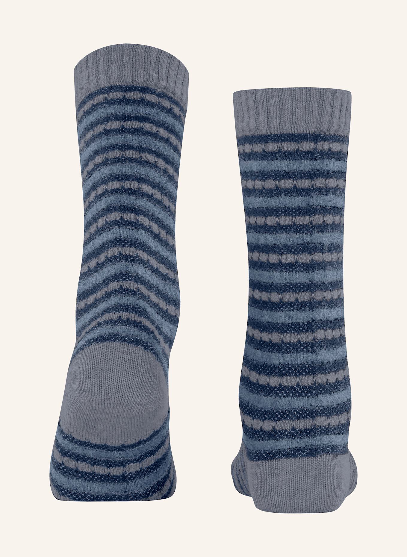 FALKE Socken FLUFF LINES: 3250 STEEL GREY