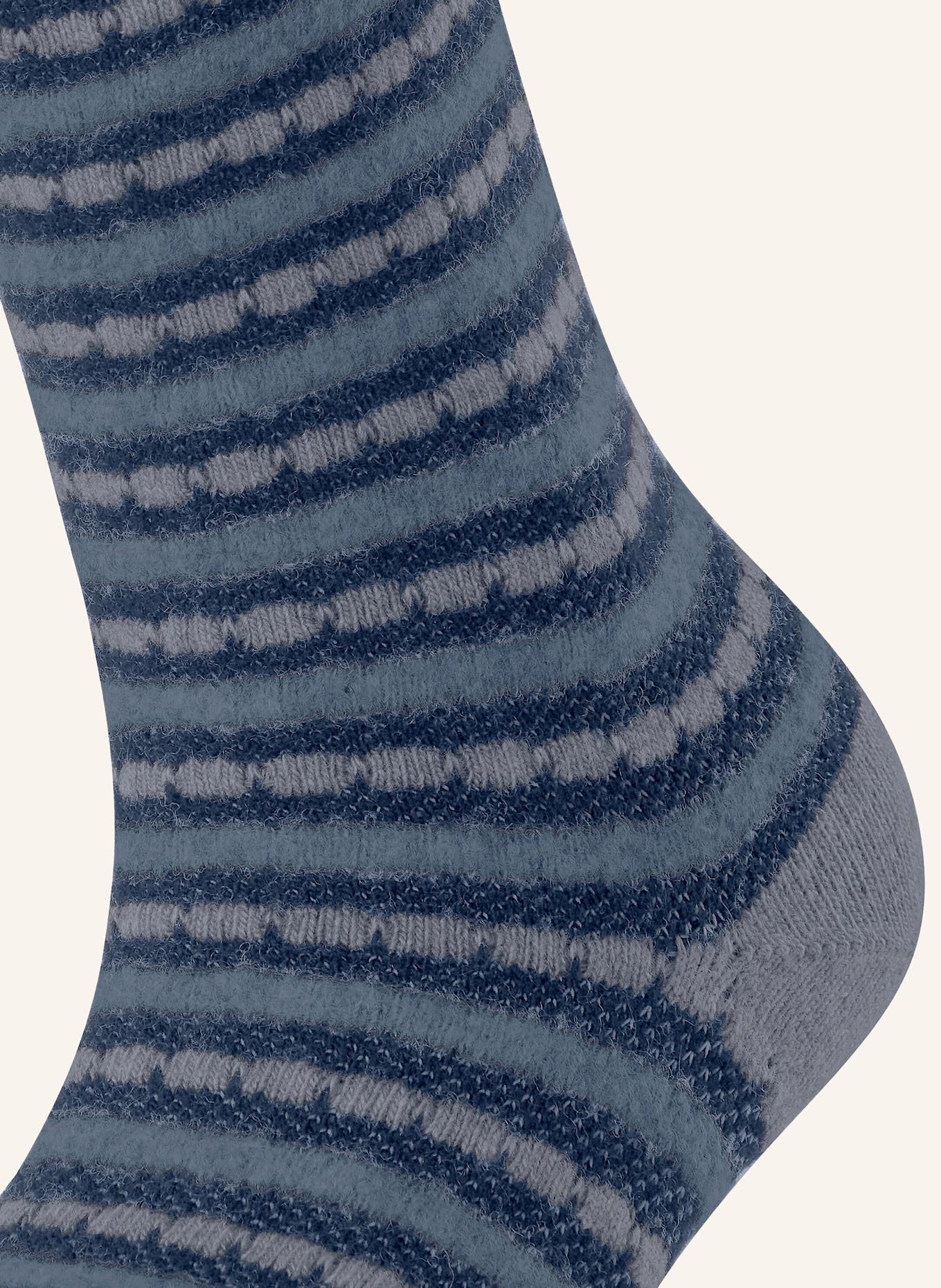 FALKE Socken FLUFF LINES: 3250 STEEL GREY