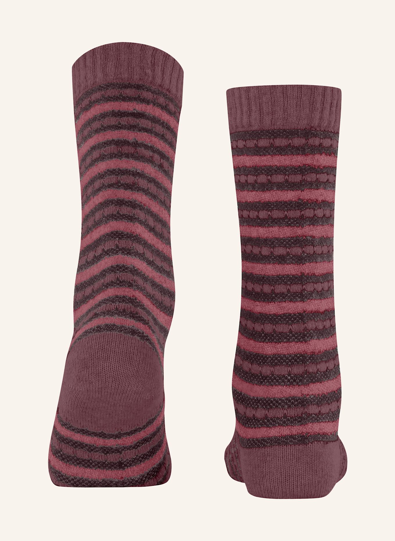 FALKE Skarpety FLUFF LINES: 8936 roan rouge