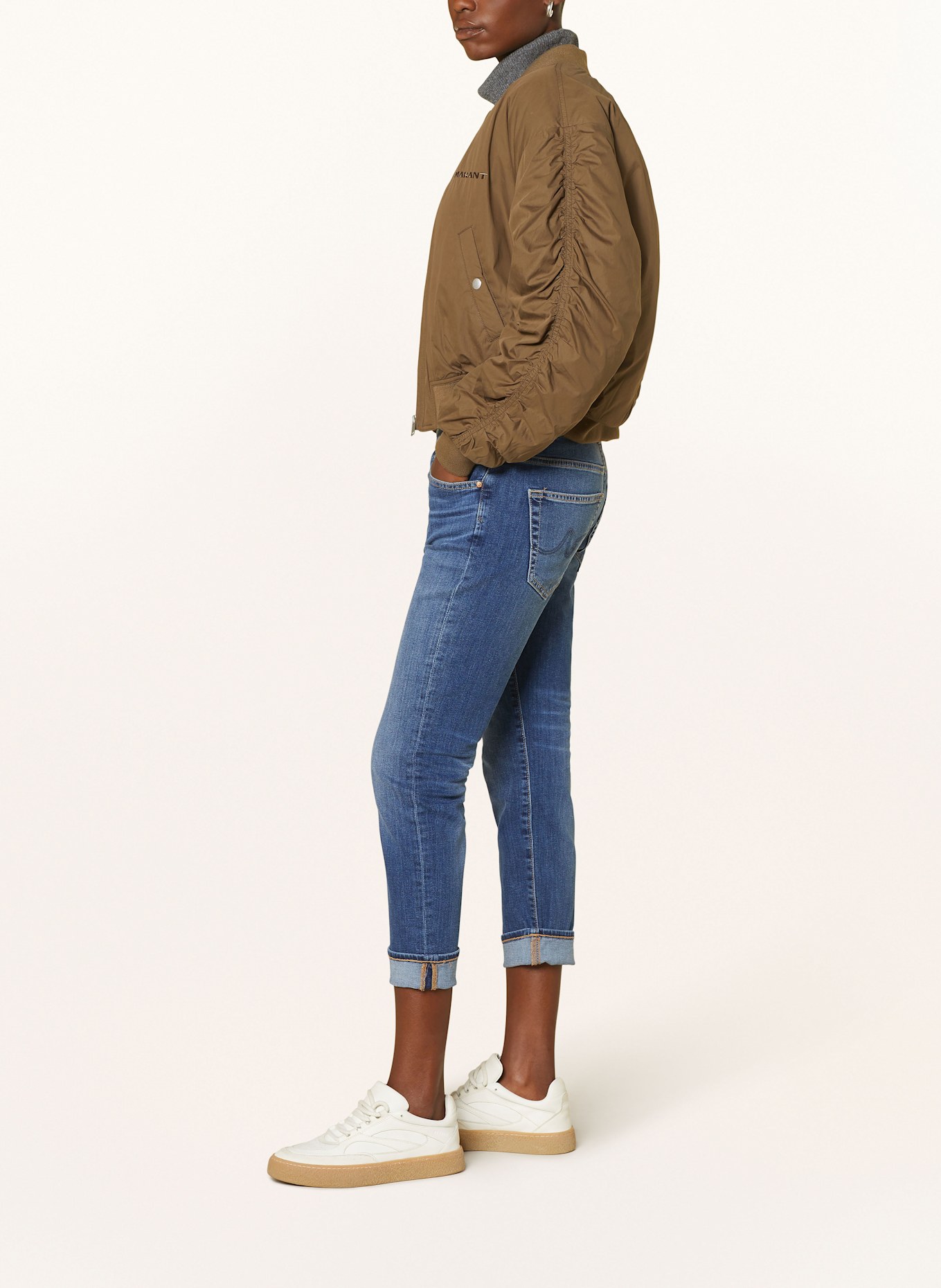 AG Jeans 7/8 jeans EX-BOYFRIEND SLIM, Color: 11Curve Low Rise Denim Shorts (Image 4)