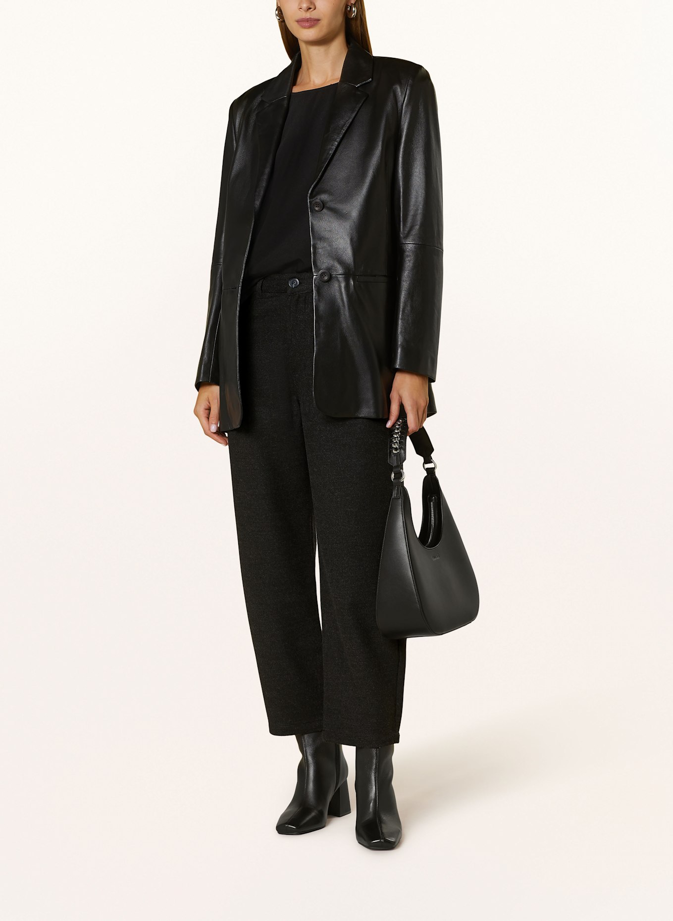 ELIAS RUMELIS ERYOANA COZY trousers, Color: BLACK (Image 2)
