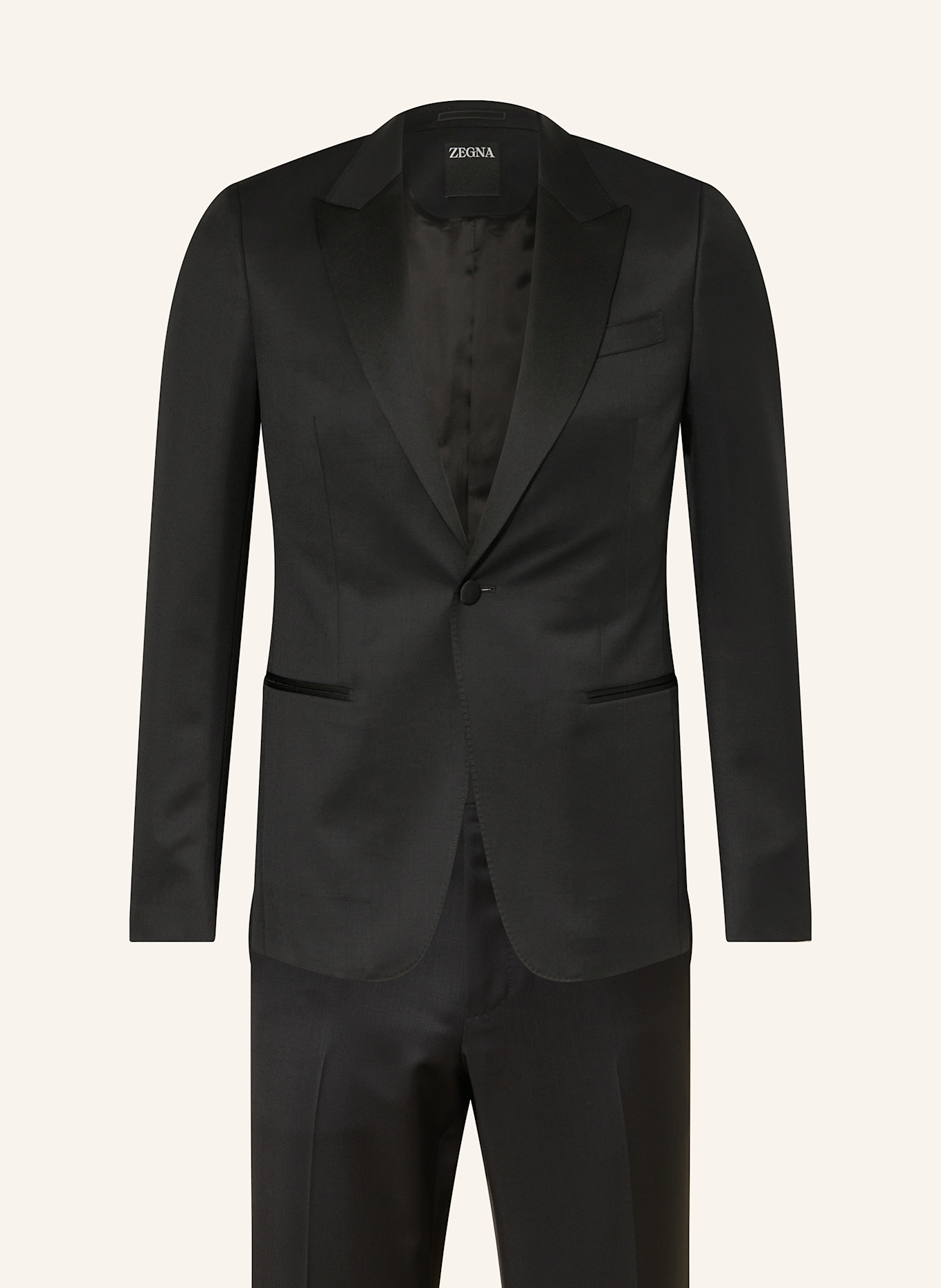 ZEGNA Smoking extra slim fit: CZARNY