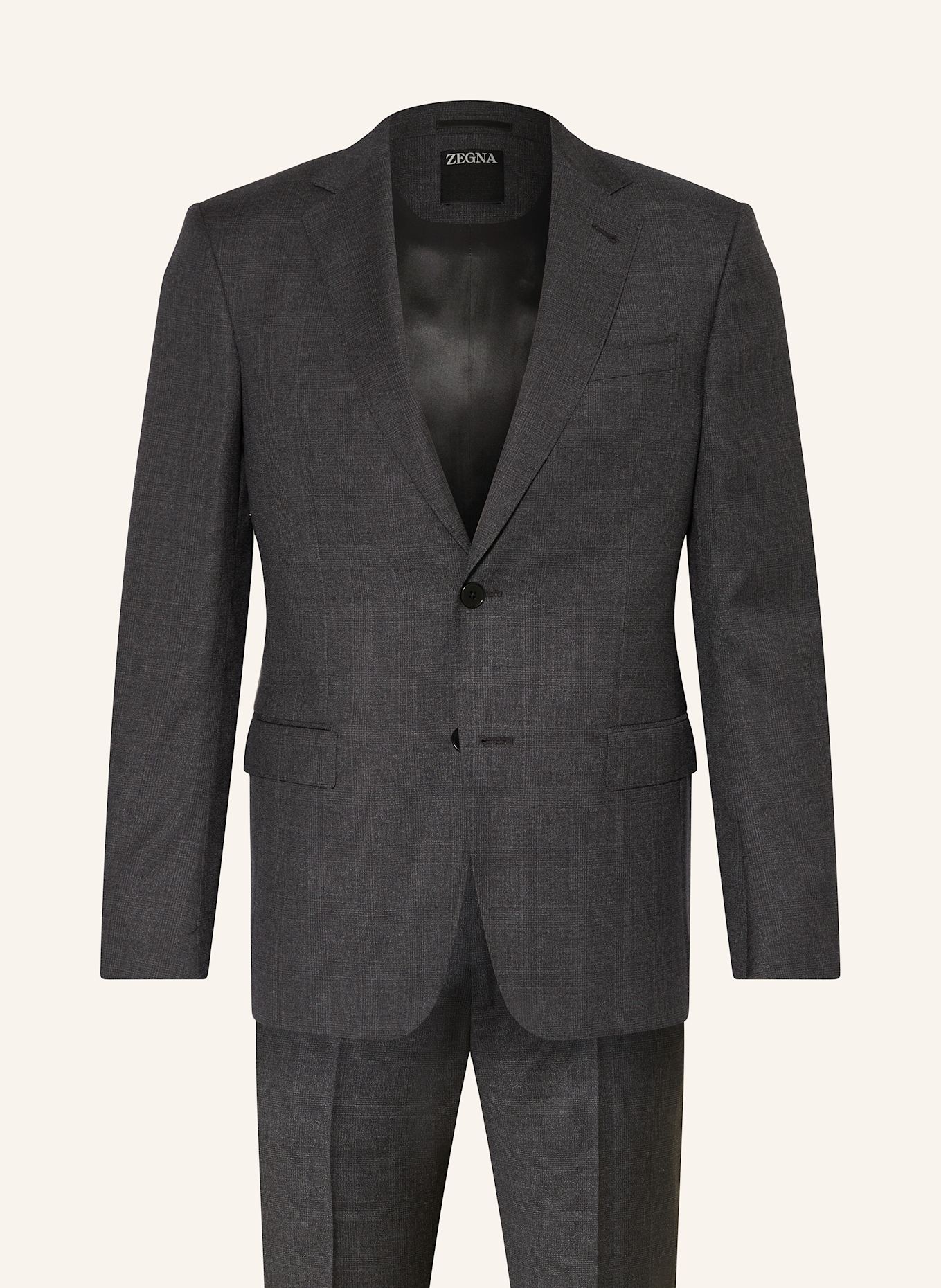 ZEGNA Anzug Extra Slim Fit: DUNKELGRAU / GRAU