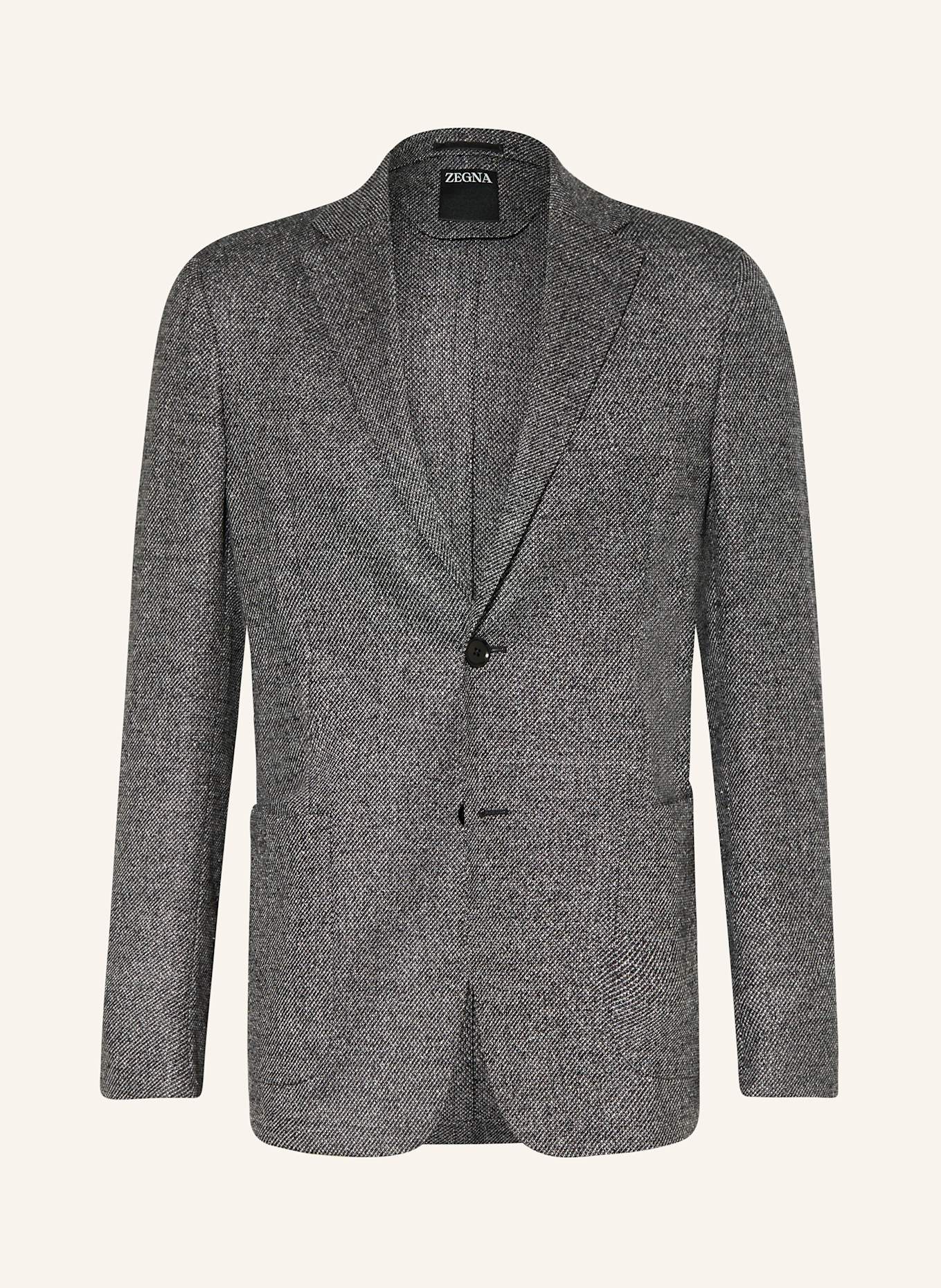 ZEGNA Tweed-Sakko Extra Slim Fit: SCHWARZ / WEISS