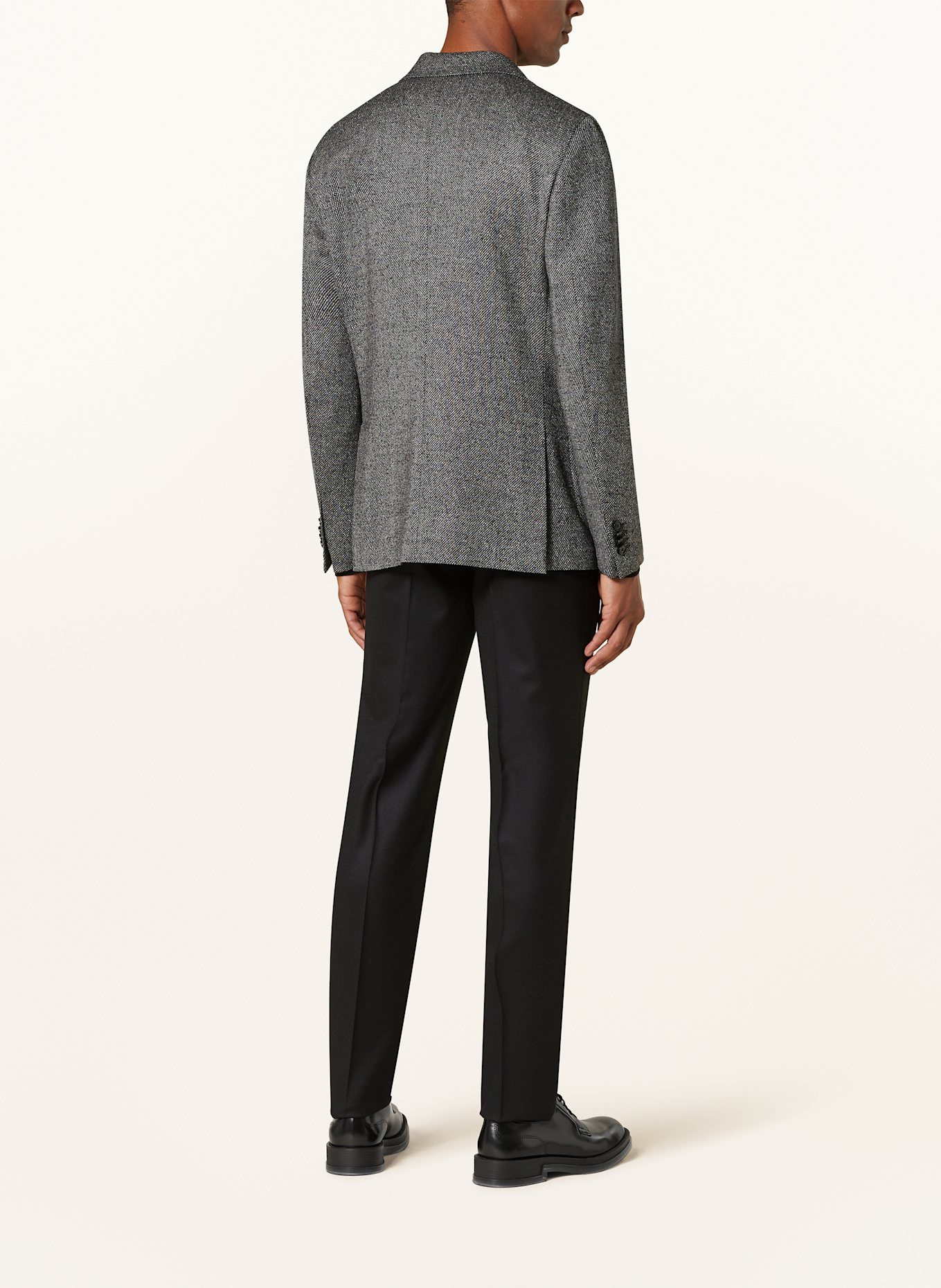 ZEGNA Tweed-Sakko Extra Slim Fit: SCHWARZ / WEISS