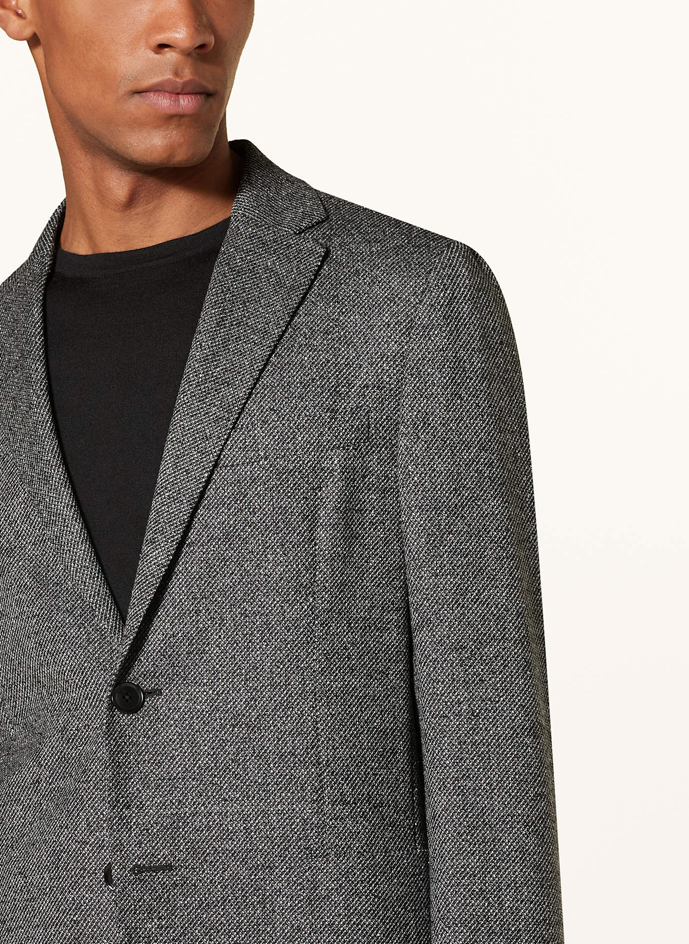 ZEGNA Tweed-Sakko Extra Slim Fit: SCHWARZ / WEISS