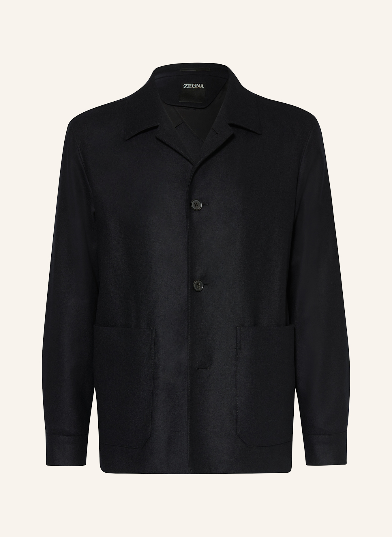 ZEGNA Anzugsakko Regular Fit aus Flanell, Farbe: BLACK BLACK (Bild 1)