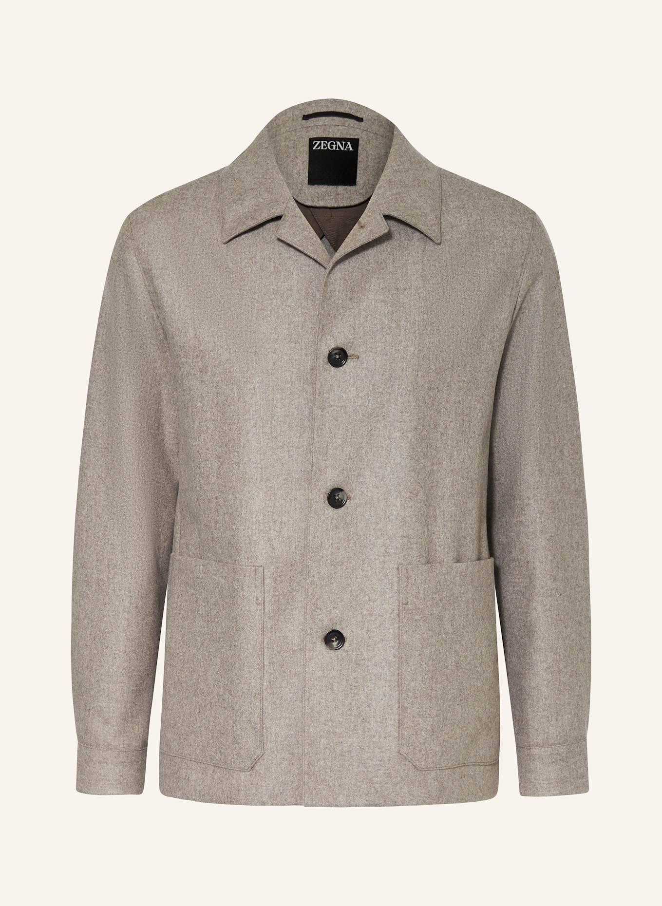 ZEGNA Overjacket: TAUPE