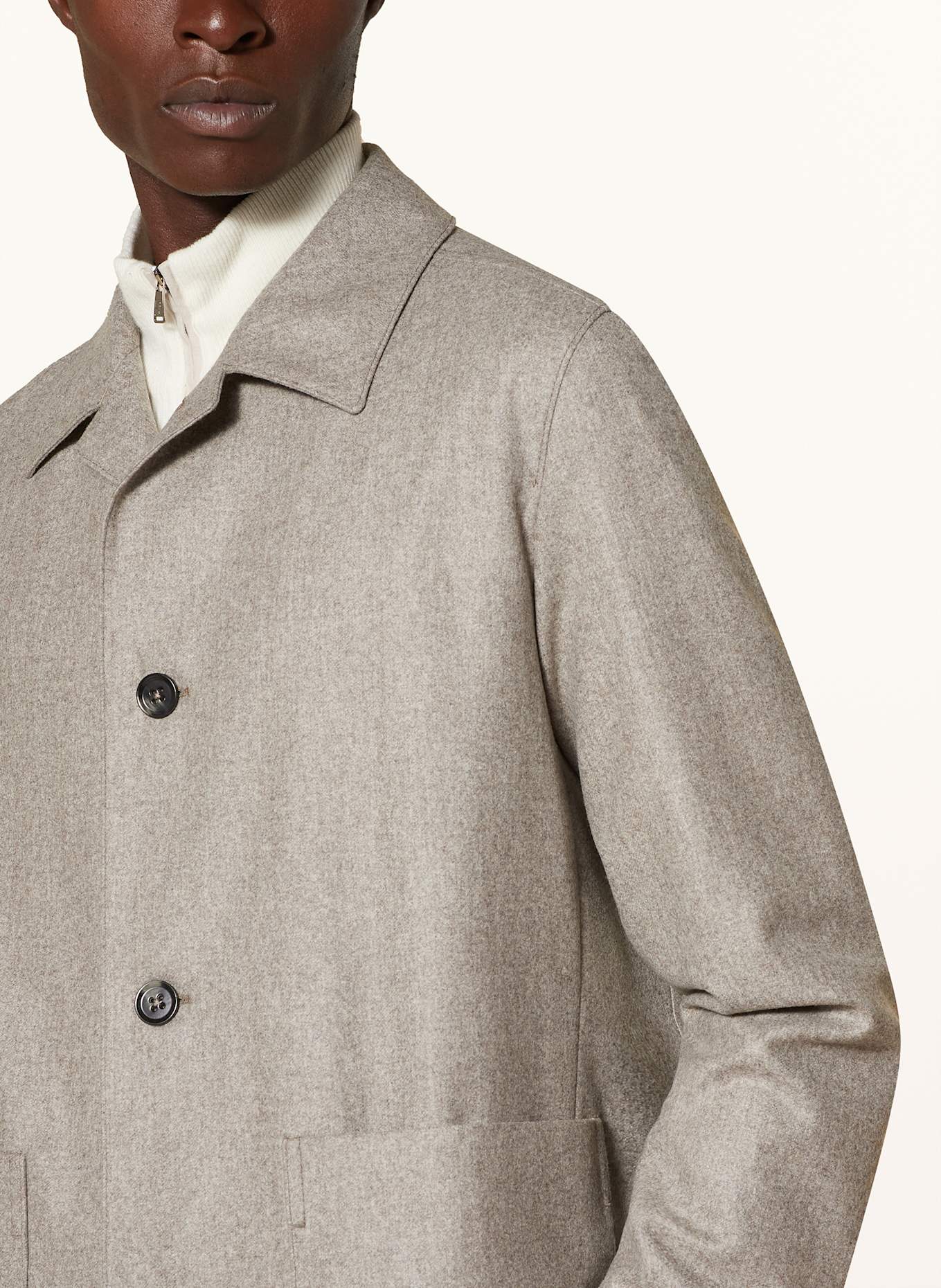ZEGNA Overjacket: TAUPE